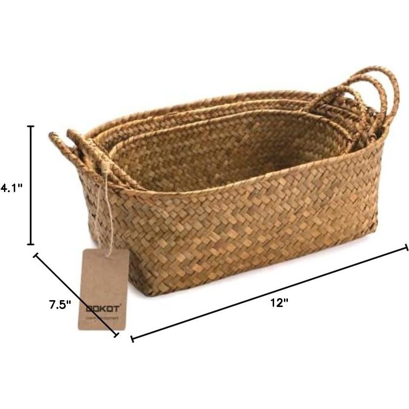 Cestas de Ratán DOKOT - Juego de 3 para Almacenamiento