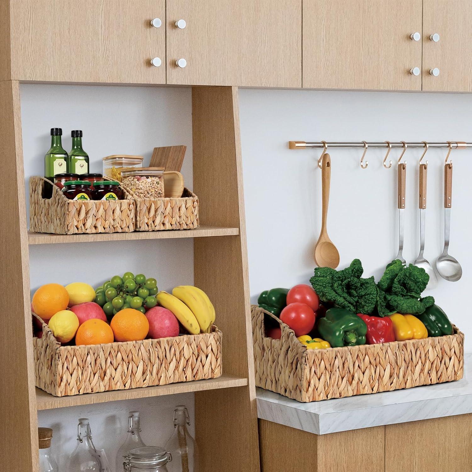 Cestas de Almacenamiento de Mimbre Ollieroo - Juego de 3