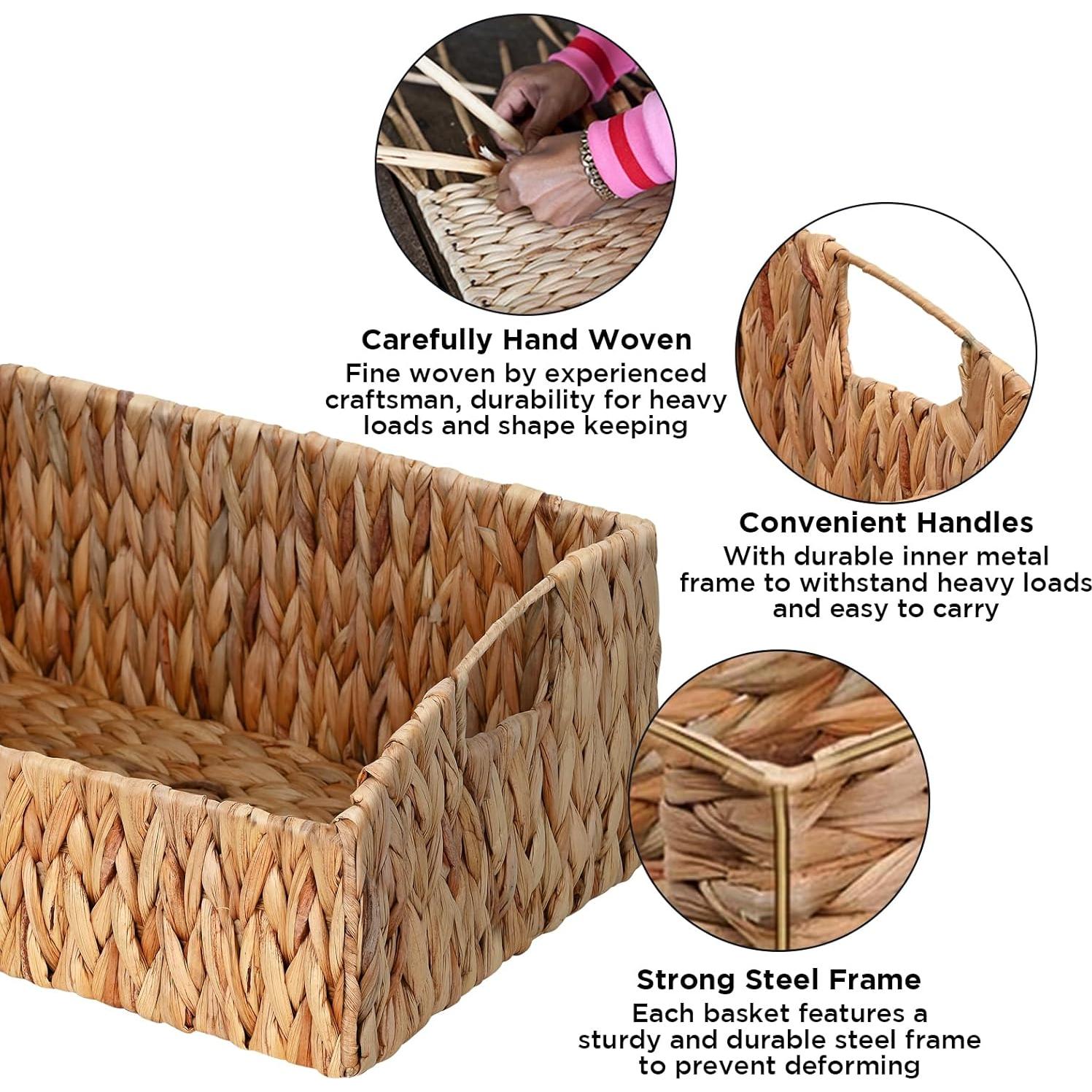 Cestas de Almacenamiento de Mimbre Ollieroo - Juego de 3