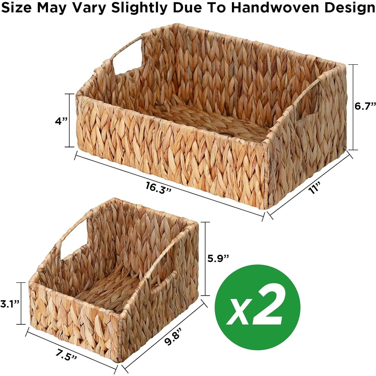 Cestas de Almacenamiento de Mimbre Ollieroo - Juego de 3