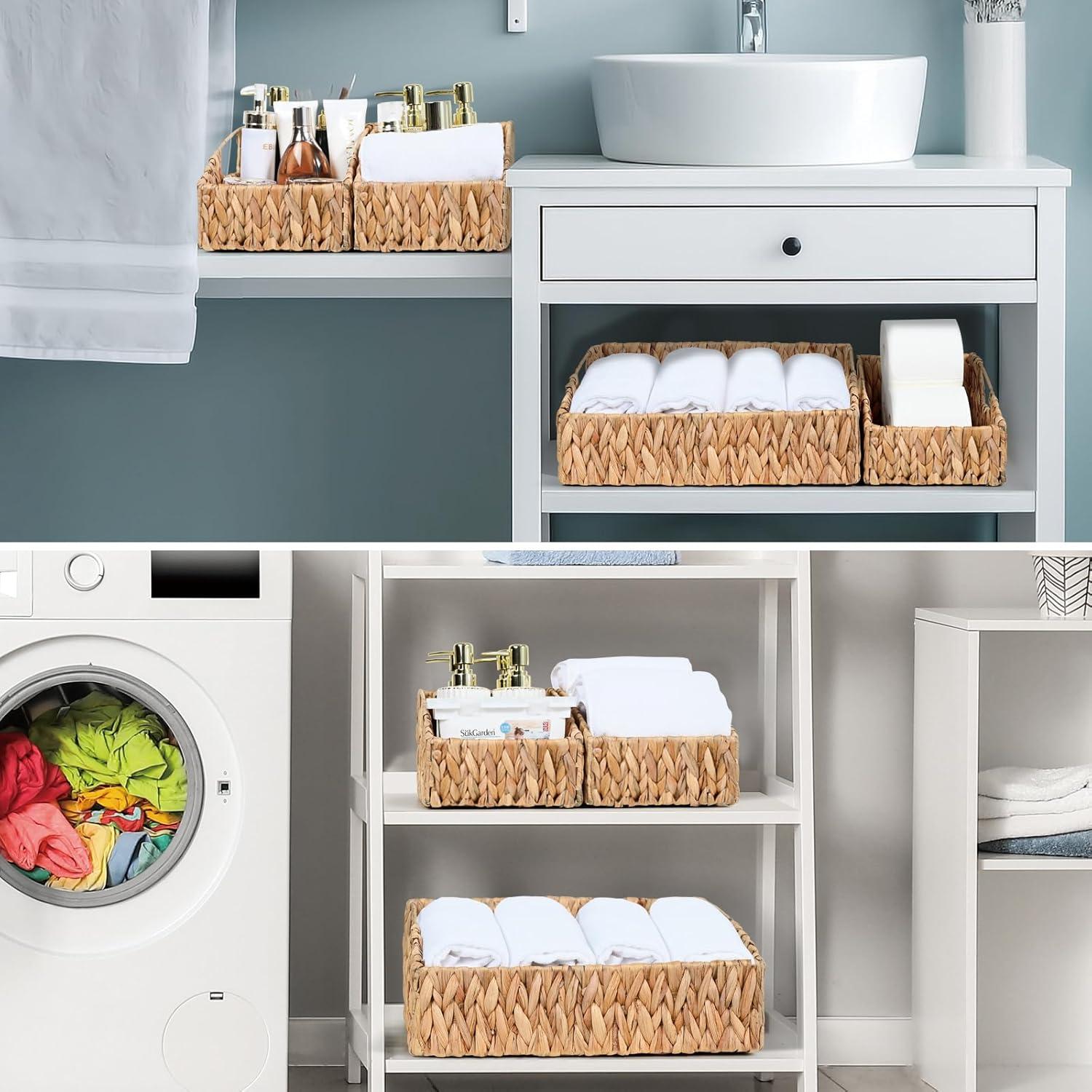 Cestas de Almacenamiento de Mimbre Ollieroo - Juego de 3