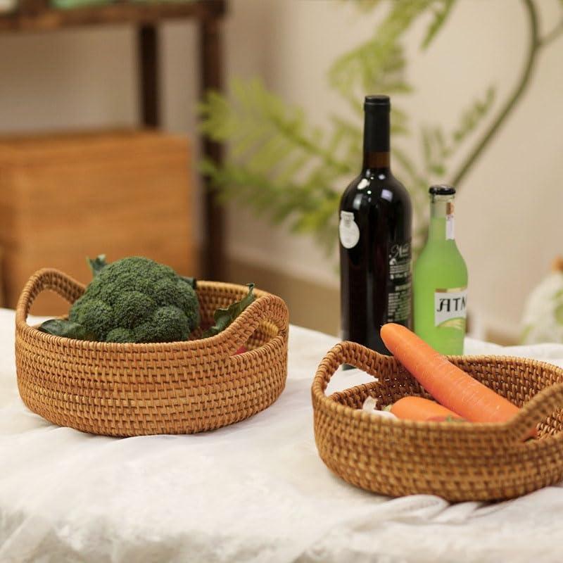 Cesta de Almacenamiento de Ratán XIMISISE Juego de 2