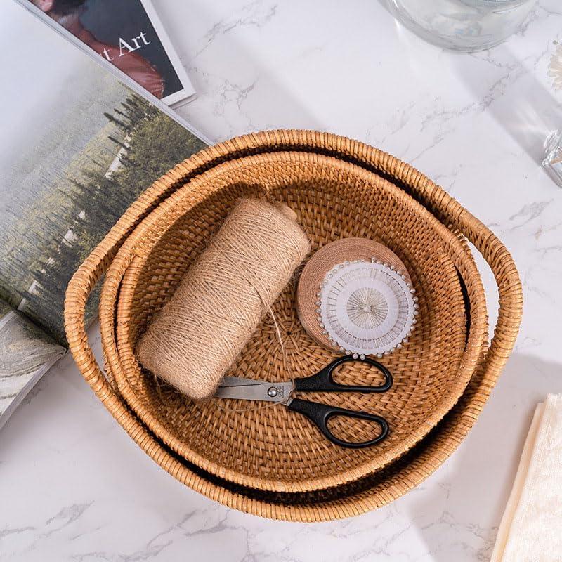 Cesta de Almacenamiento de Ratán XIMISISE Juego de 2