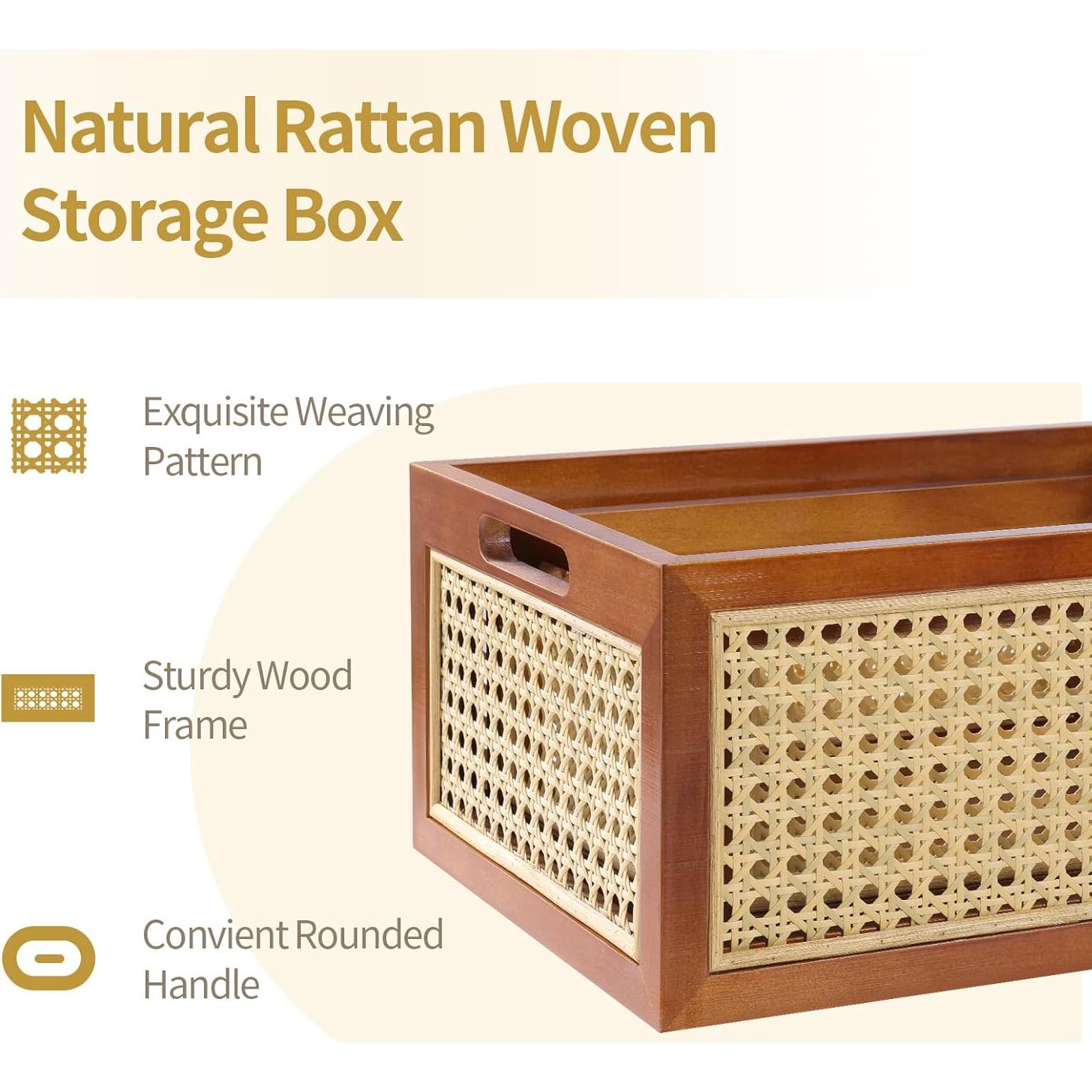 Cesta de Almacenamiento de Mimbre LaMorée 30x20x13 cm Bohemia