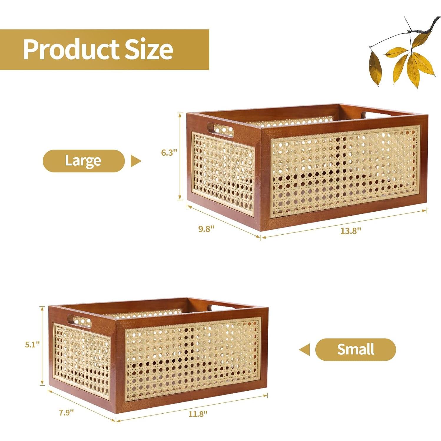 Cesta de Almacenamiento de Mimbre LaMorée 30x20x13 cm Bohemia