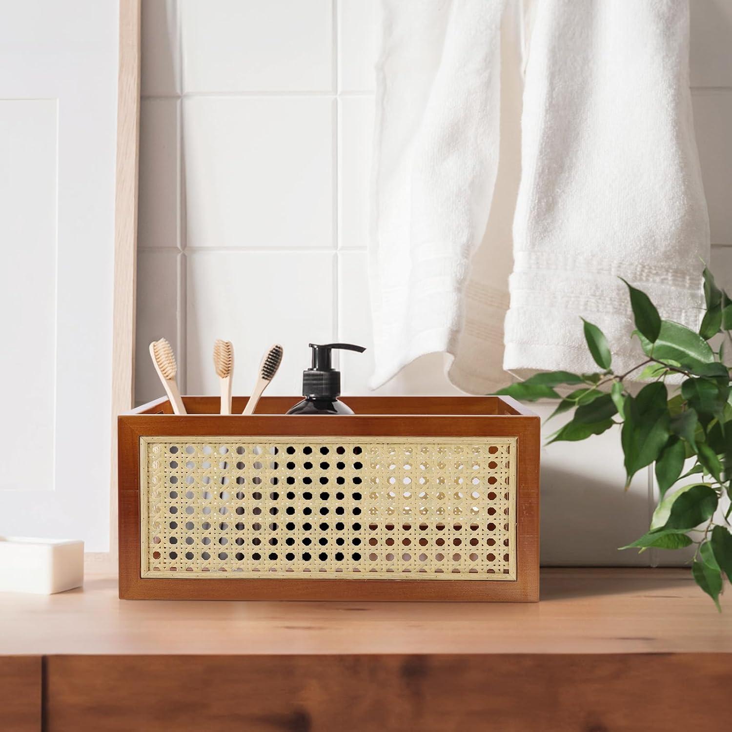 Cesta de Almacenamiento de Mimbre LaMorée 30x20x13 cm Bohemia