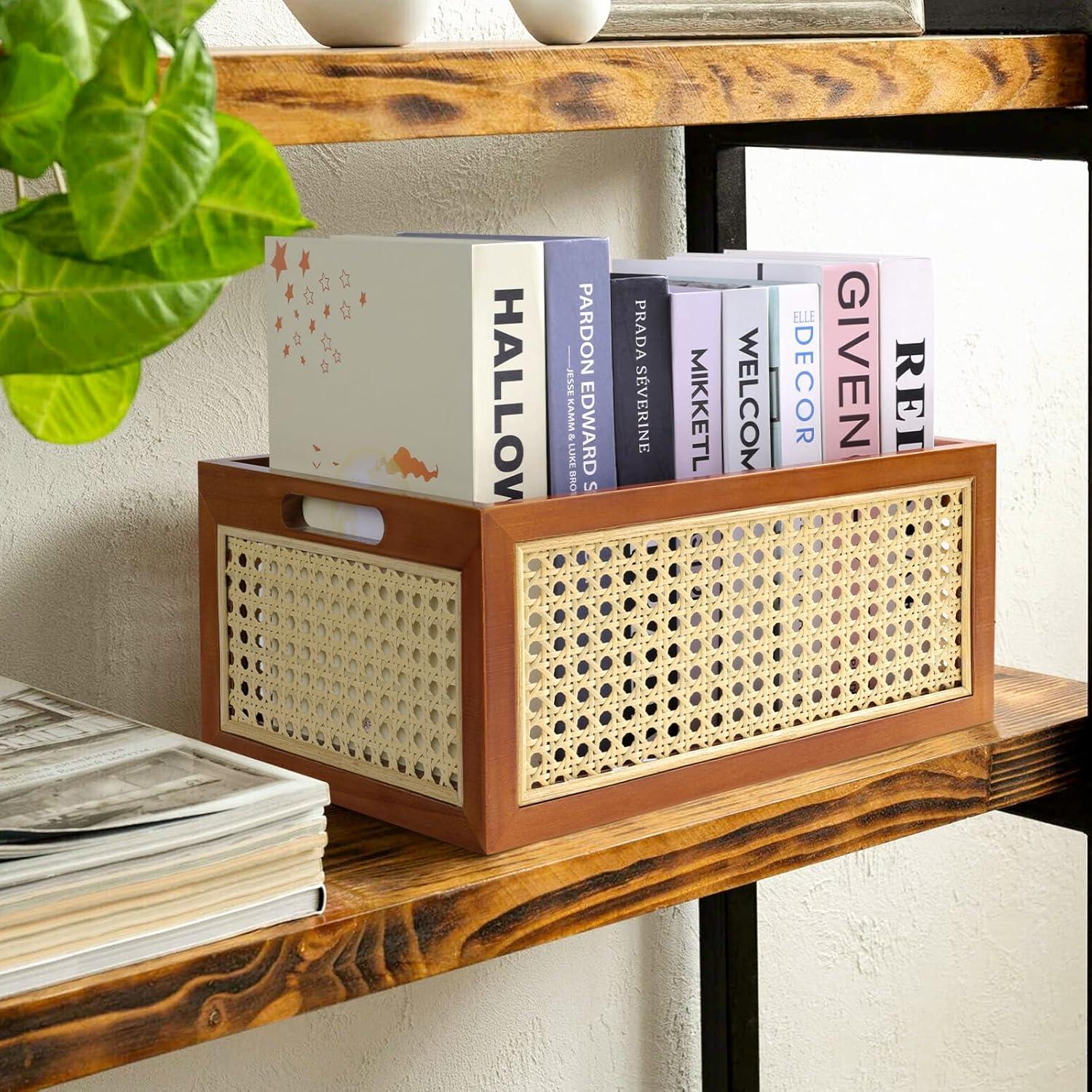 Cesta de Almacenamiento de Mimbre LaMorée 30x20x13 cm Bohemia