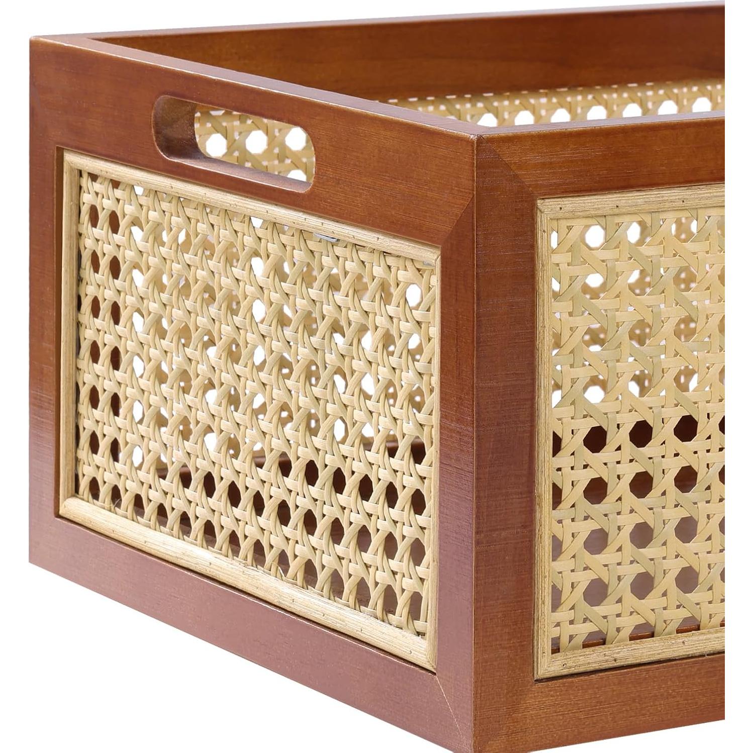 Cesta de Almacenamiento de Mimbre LaMorée 30x20x13 cm Bohemia