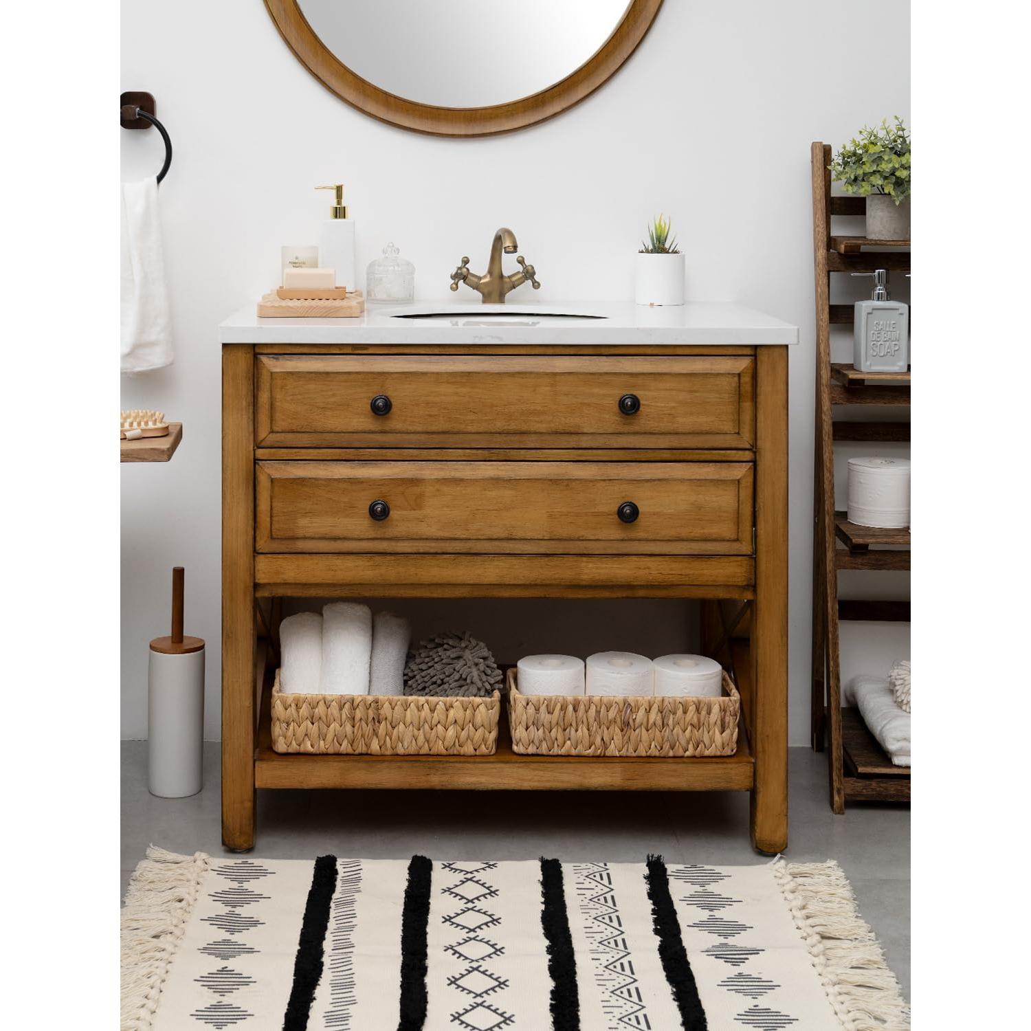 Cesta de Almacenamiento de Mimbre StorageWorks 36.2x16.5x9.5cm