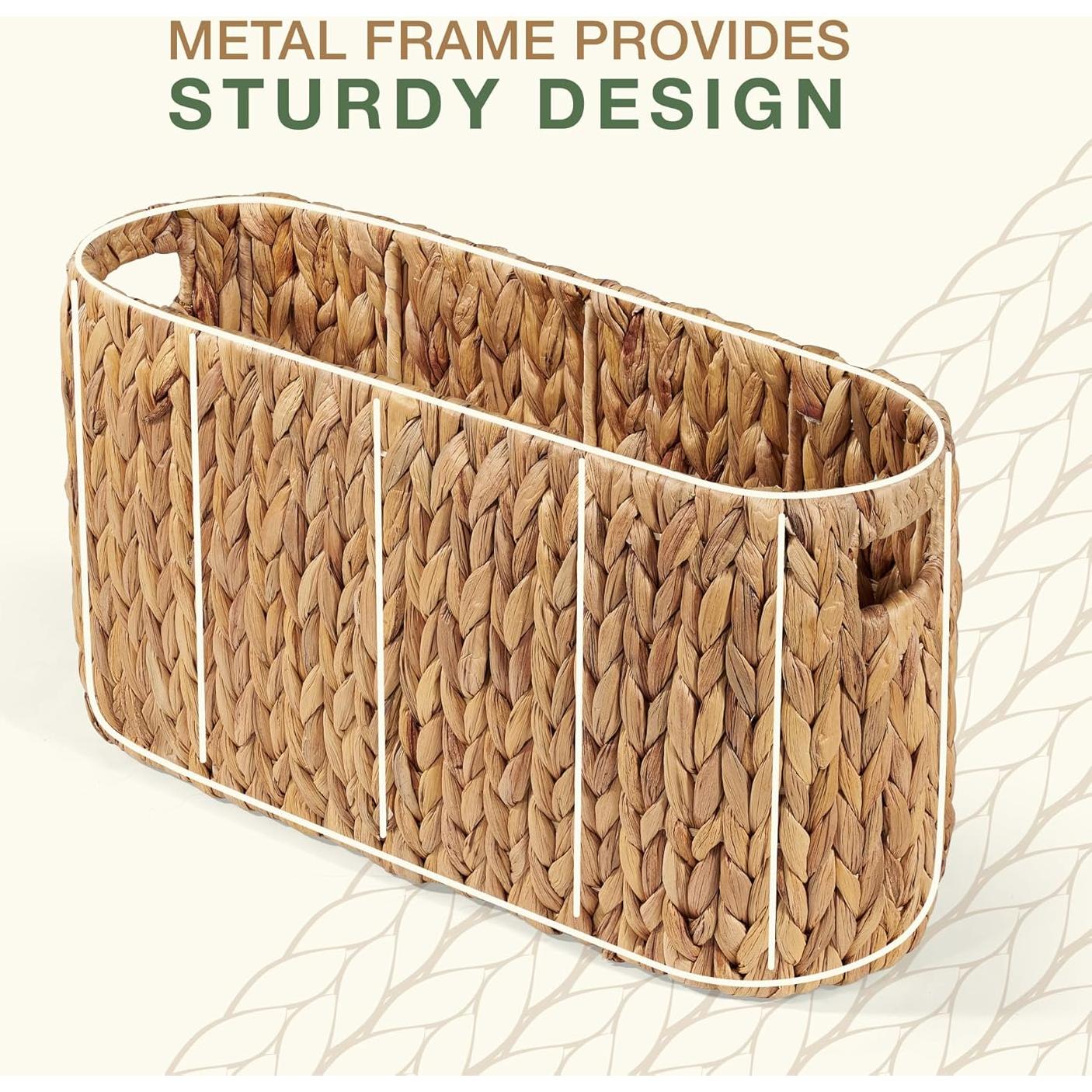 Toilet Paper Storage Basket, Toilet Paper Holder with Storage for Up to 8 Rolls, Coastal Bathroom Decor, Rattan Bathroom Accessories