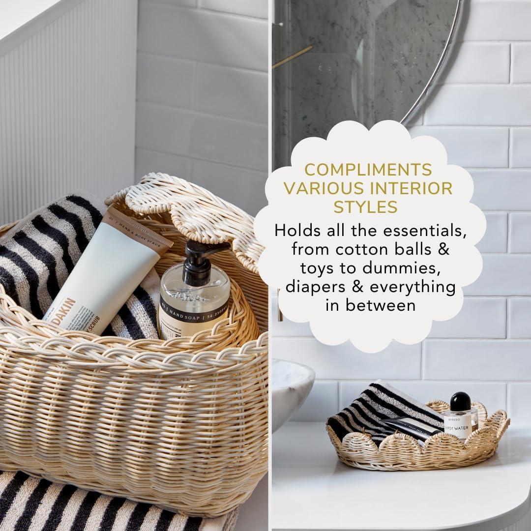 Cesta de Almacenamiento Tejida BEBE BASK Flora 38x25x15 cm