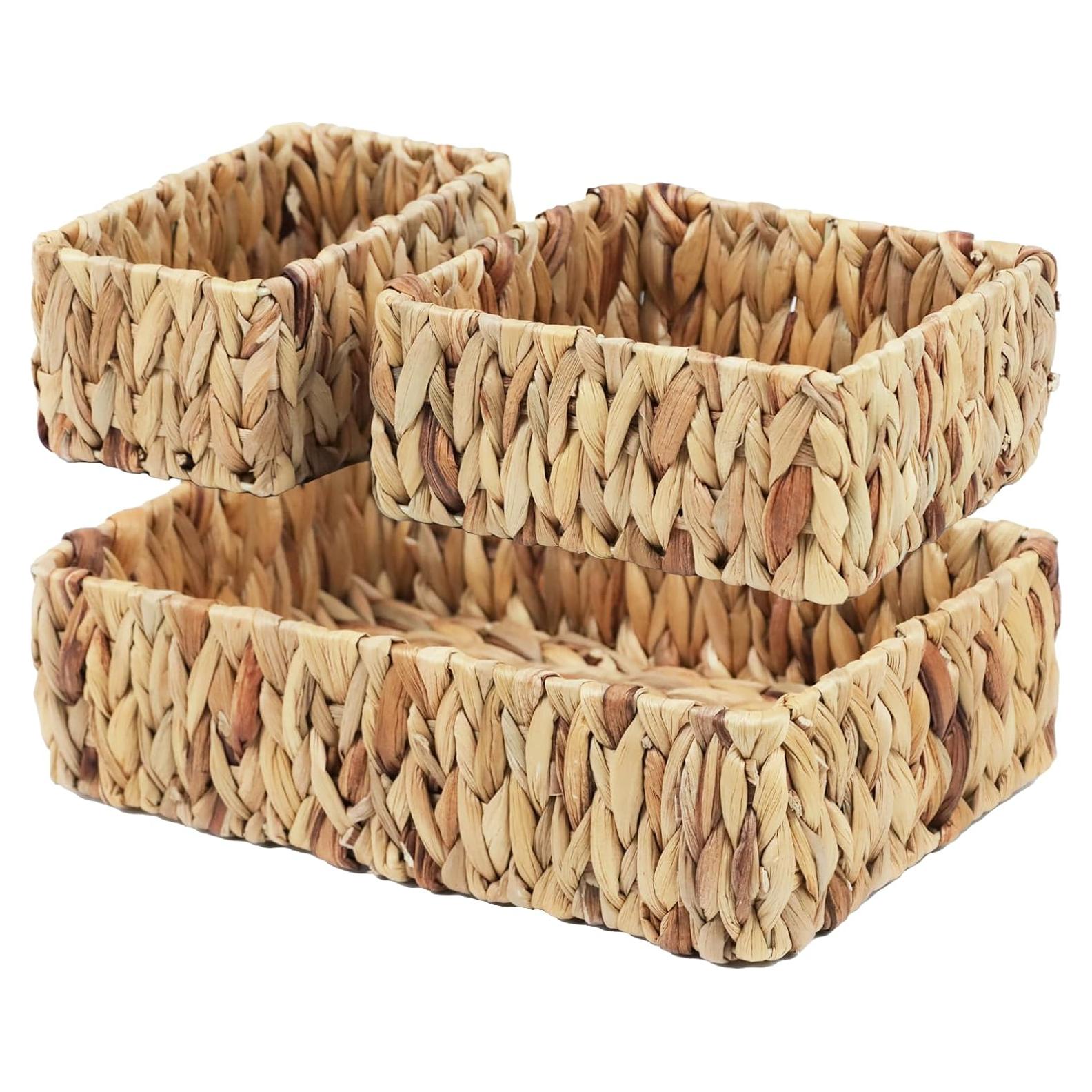 Cestas de Mimbre ORDELITE Juego de 3 para Almacenamiento