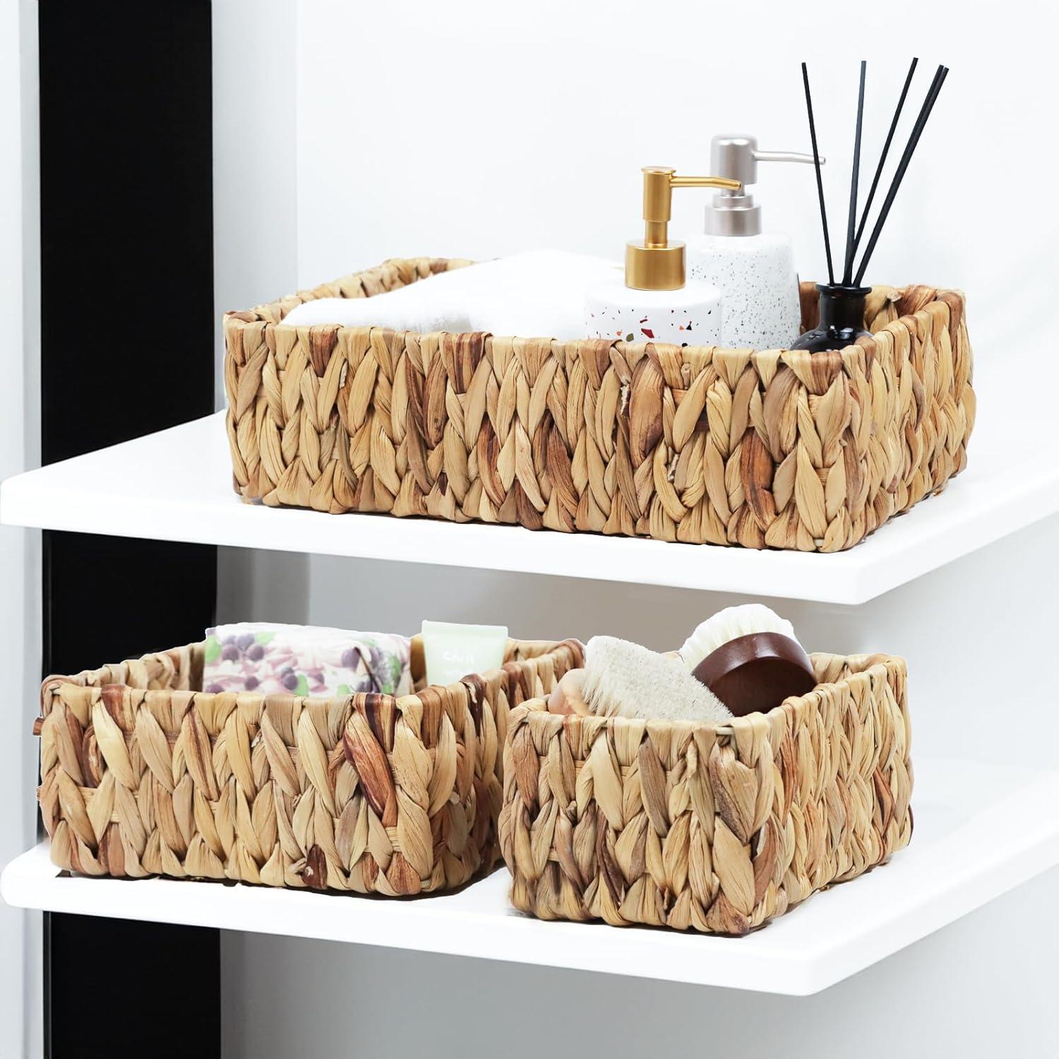 Cestas de Mimbre ORDELITE Juego de 3 para Almacenamiento