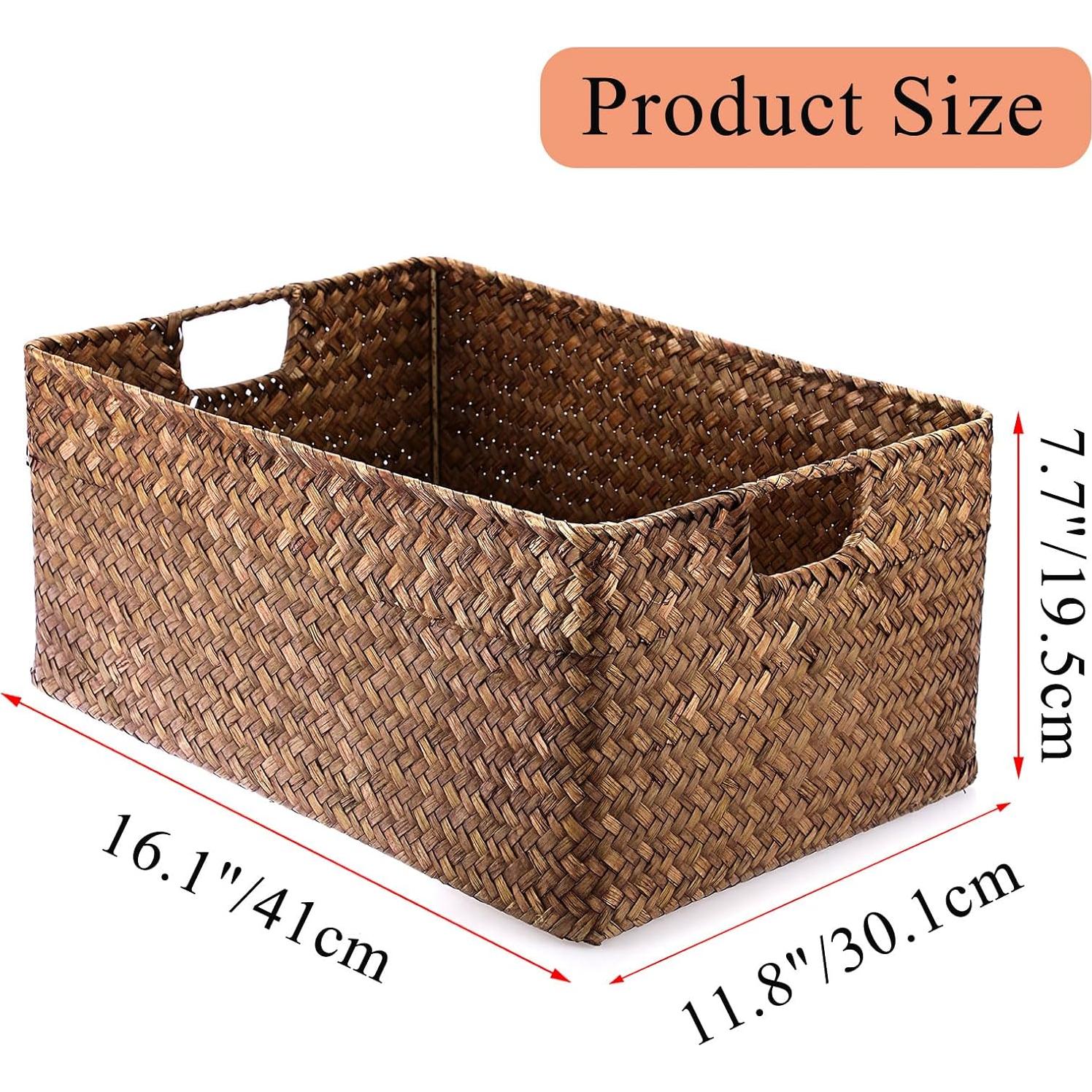 Cesta de Almacenamiento Hipiwe de Hierba Marina 41x30cm