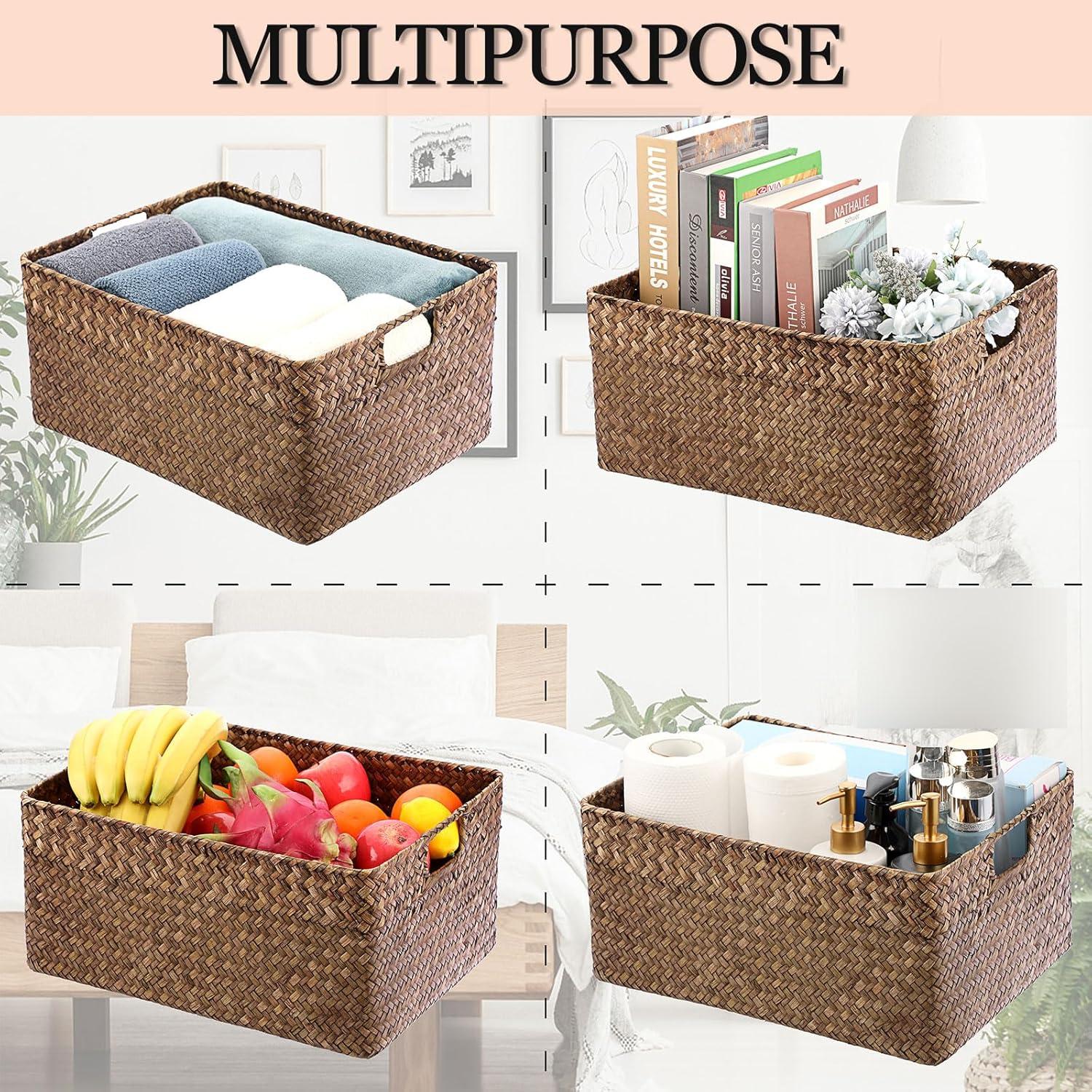 Cesta de Almacenamiento Hipiwe de Hierba Marina 41x30cm