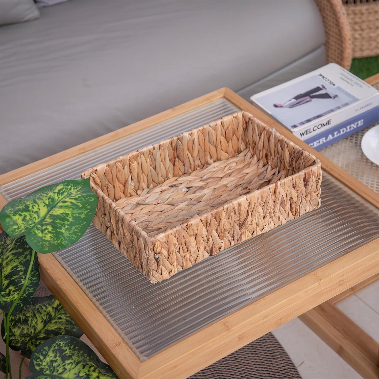 Juego de Cestas de Almacenamiento MIZHICRAFT 3 Piezas Natural