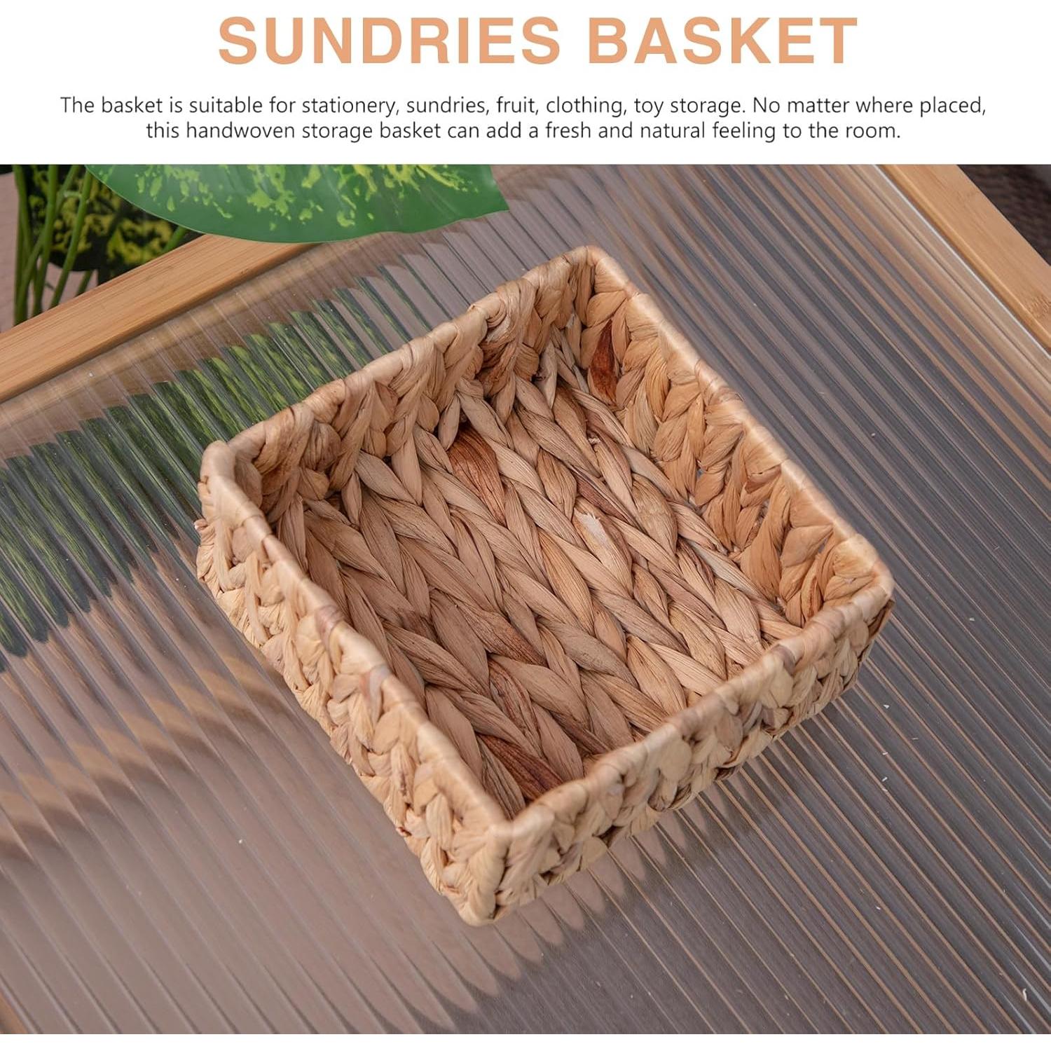 Juego de Cestas de Almacenamiento MIZHICRAFT 3 Piezas Natural