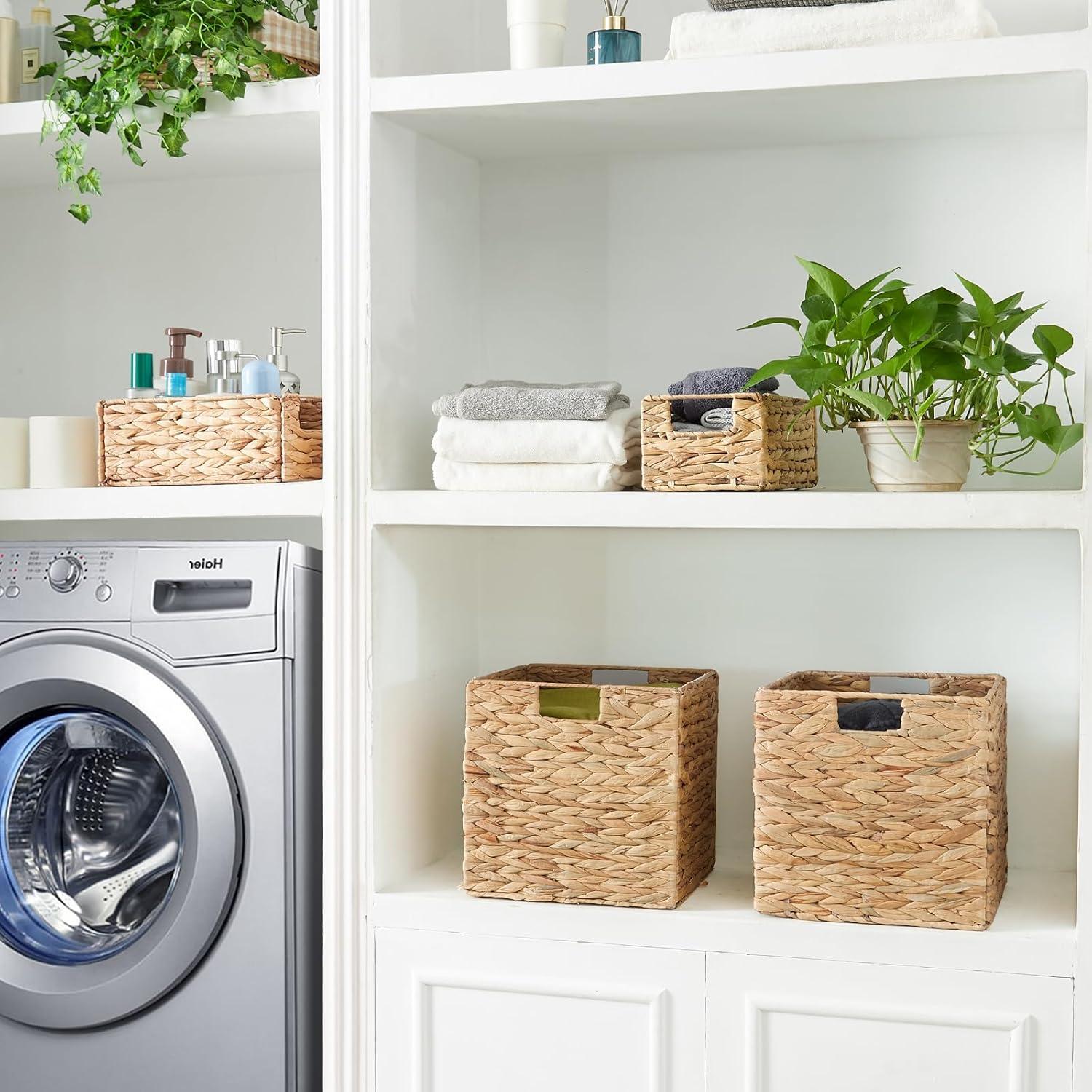 Cesta de Almacenamiento Vagusicc 9x9 cm Jacinto de Agua Juego de 2