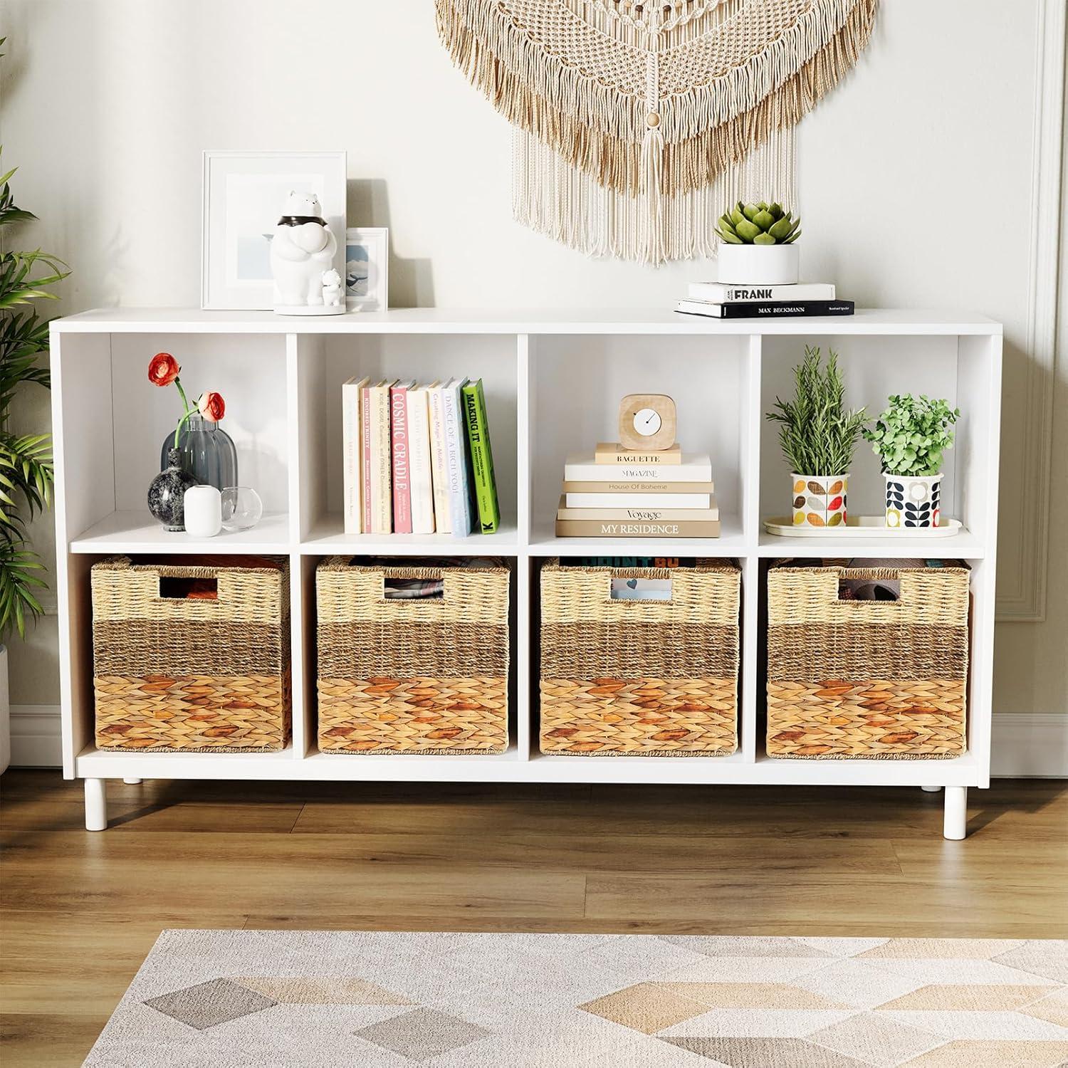 Canastas de Mimbre SpaceAid 4 Pack 30.48 cm Diseño 3 Patrones