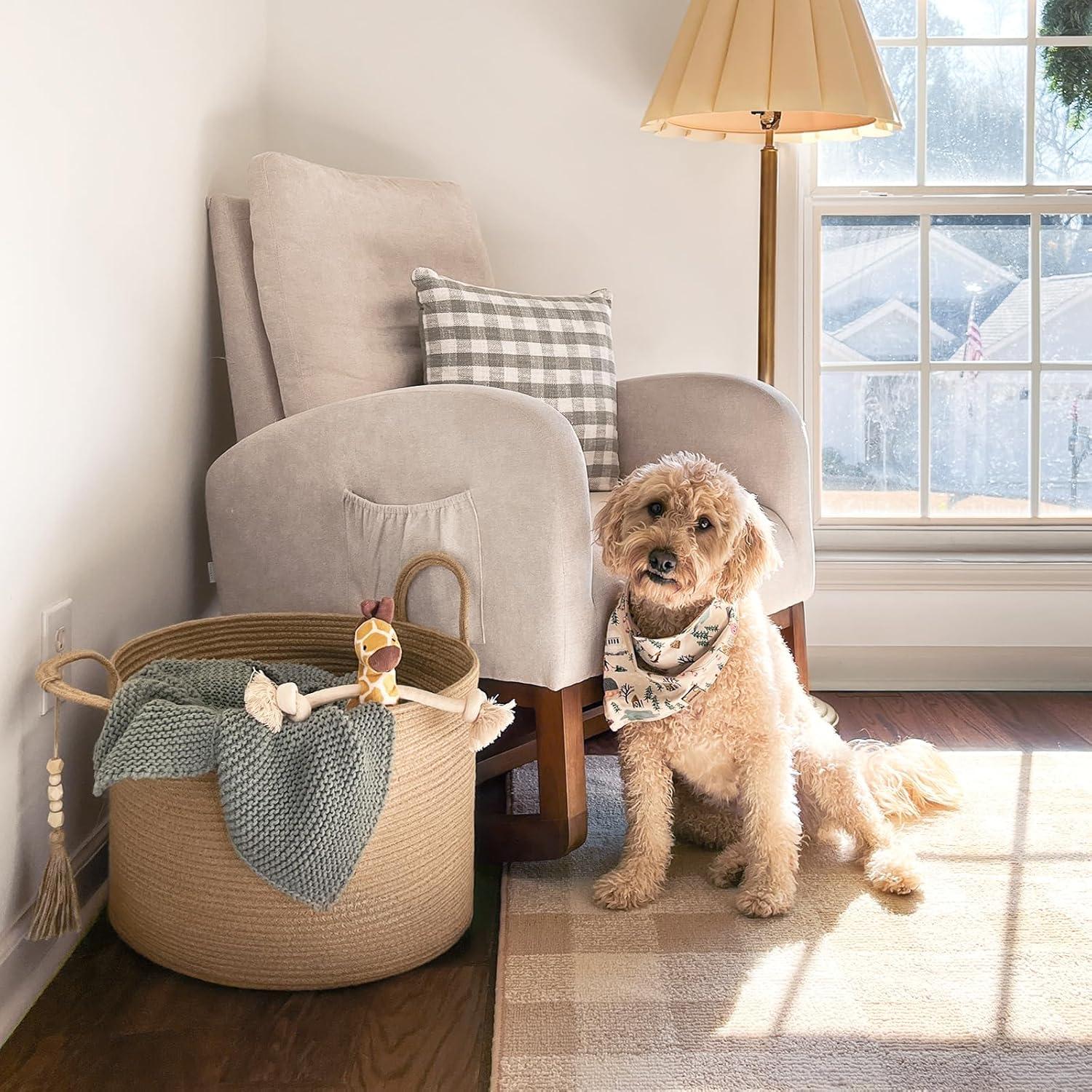 Cesta de Almacenamiento Redonda Goodpick de Yute 45x32 cm