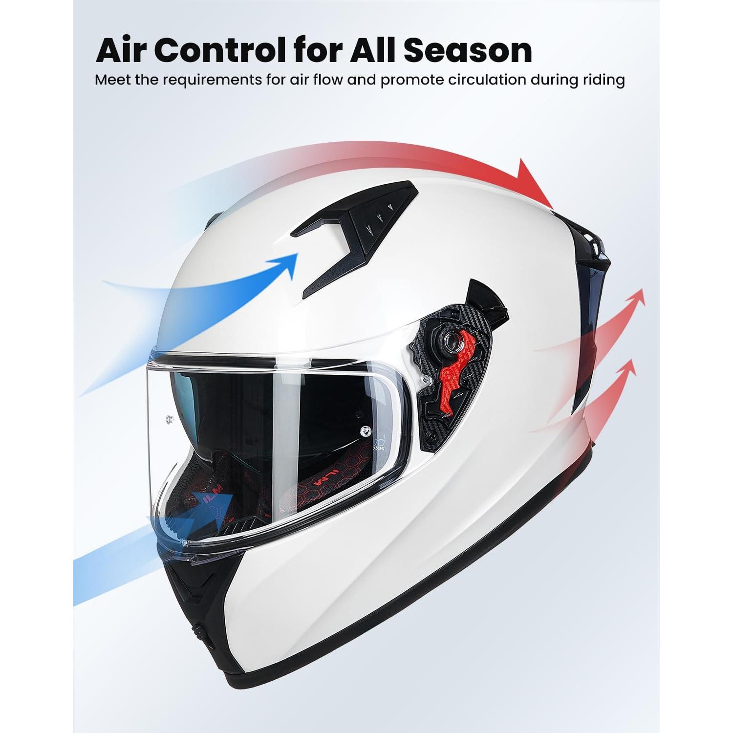 Casco de Motocicleta ILM Z501 Rojo Armadura con Visera