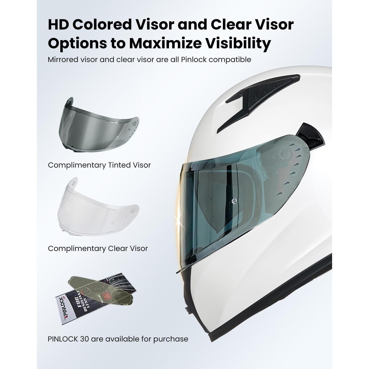 Casco de Motocicleta ILM Z501 Rojo Armadura con Visera