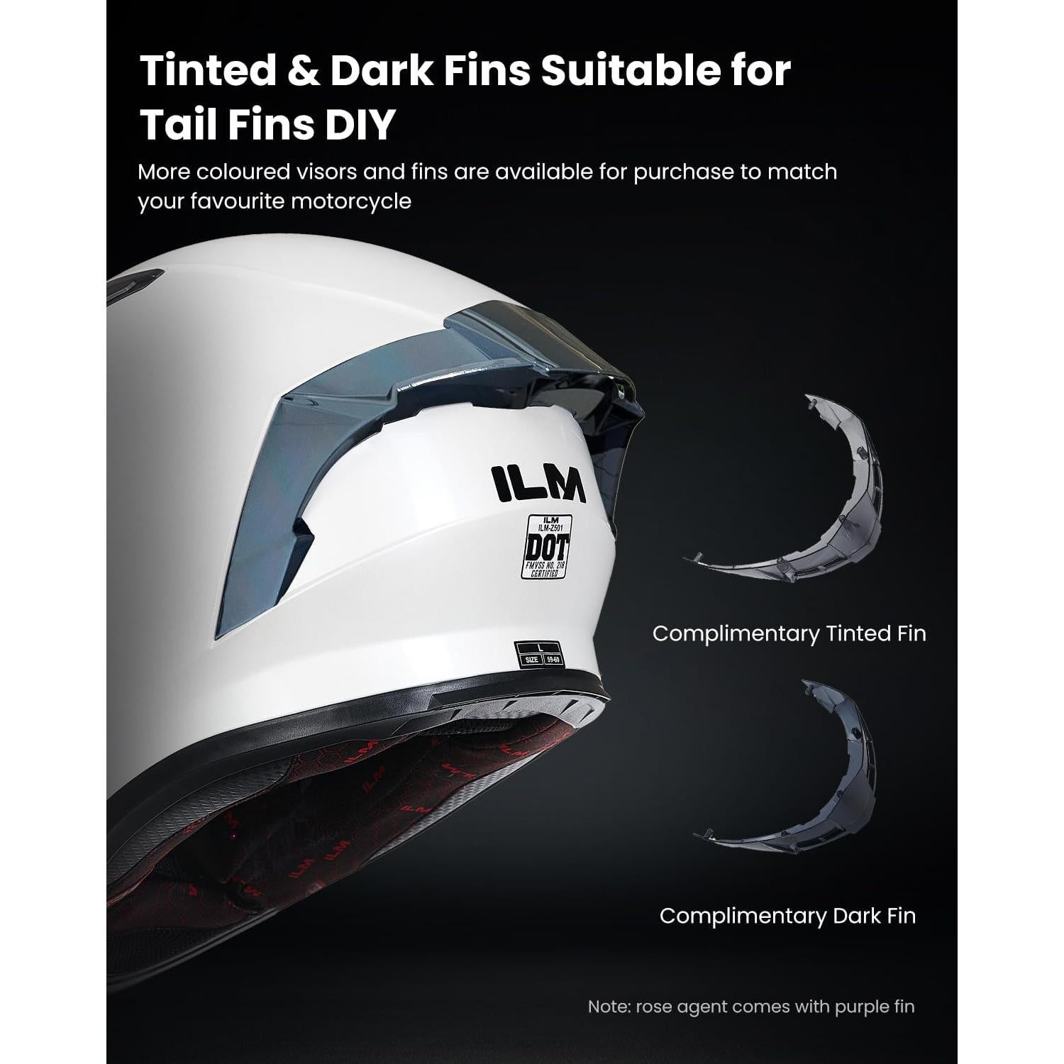 Casco de Motocicleta ILM Z501 Rojo Armadura con Visera