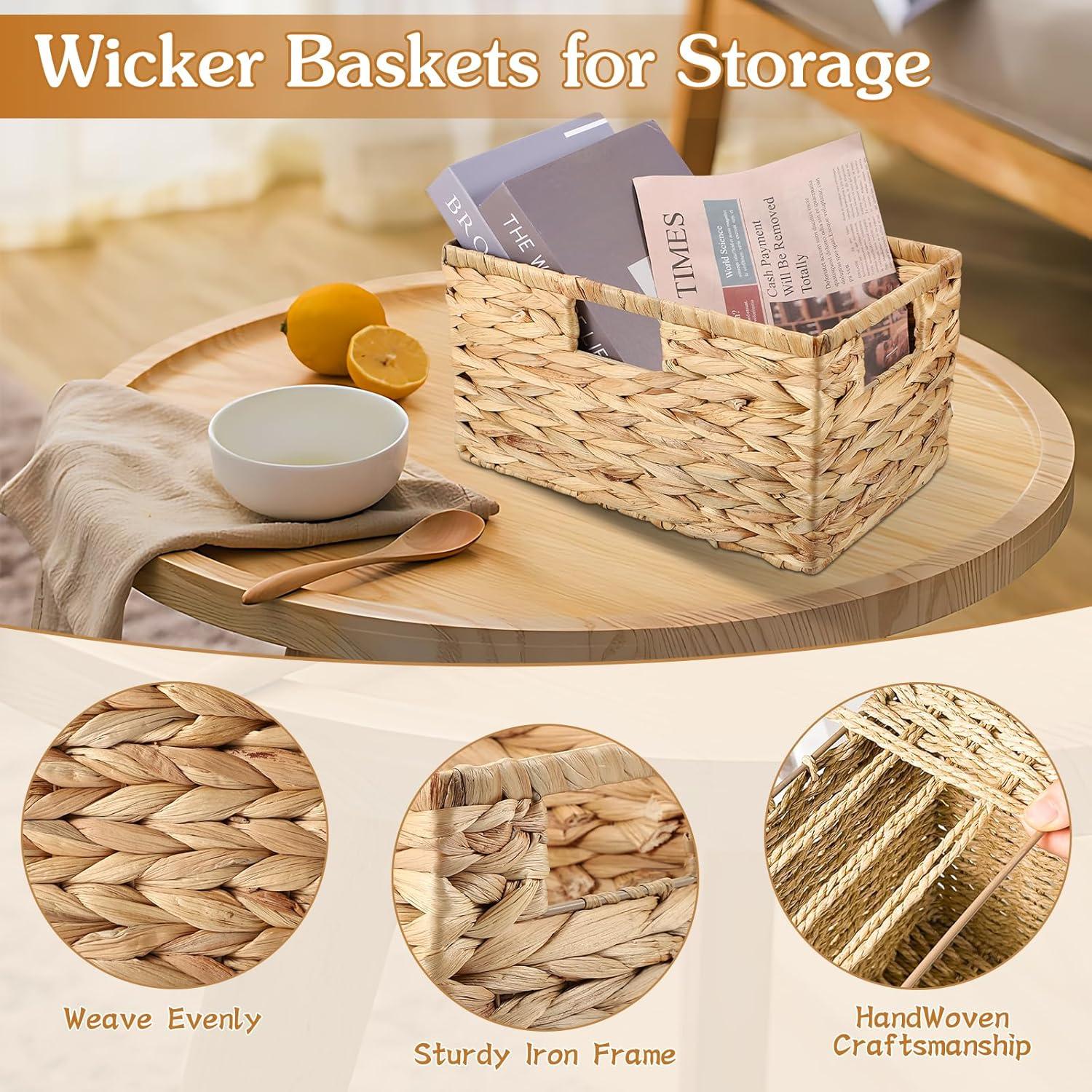 Cestas de Almacenamiento de Mimbre XLHOMO - 32x19 cm y 30x17 cm