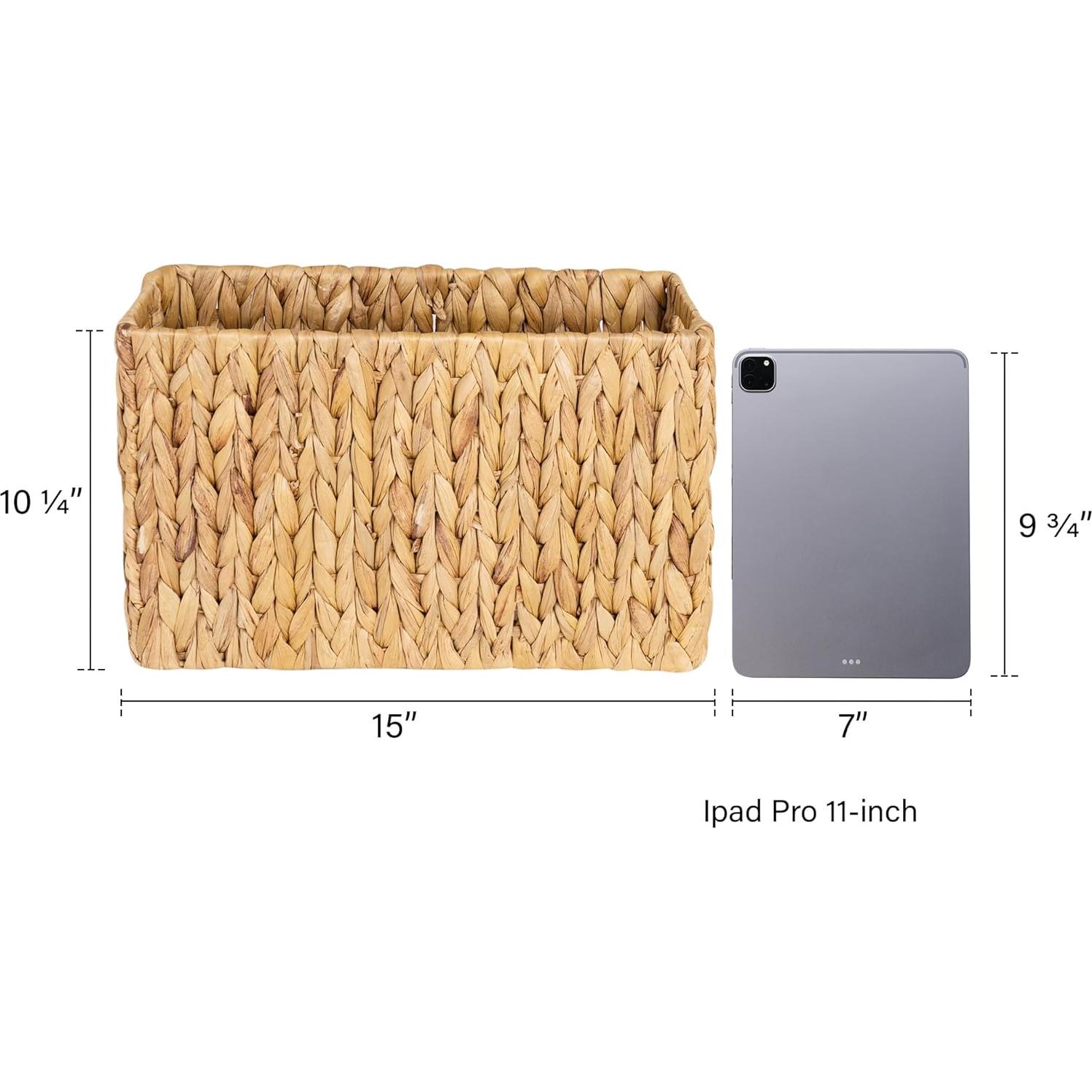 Soporte de Revistas StorageWorks de Juncos de Agua Natural 38x15x26cm