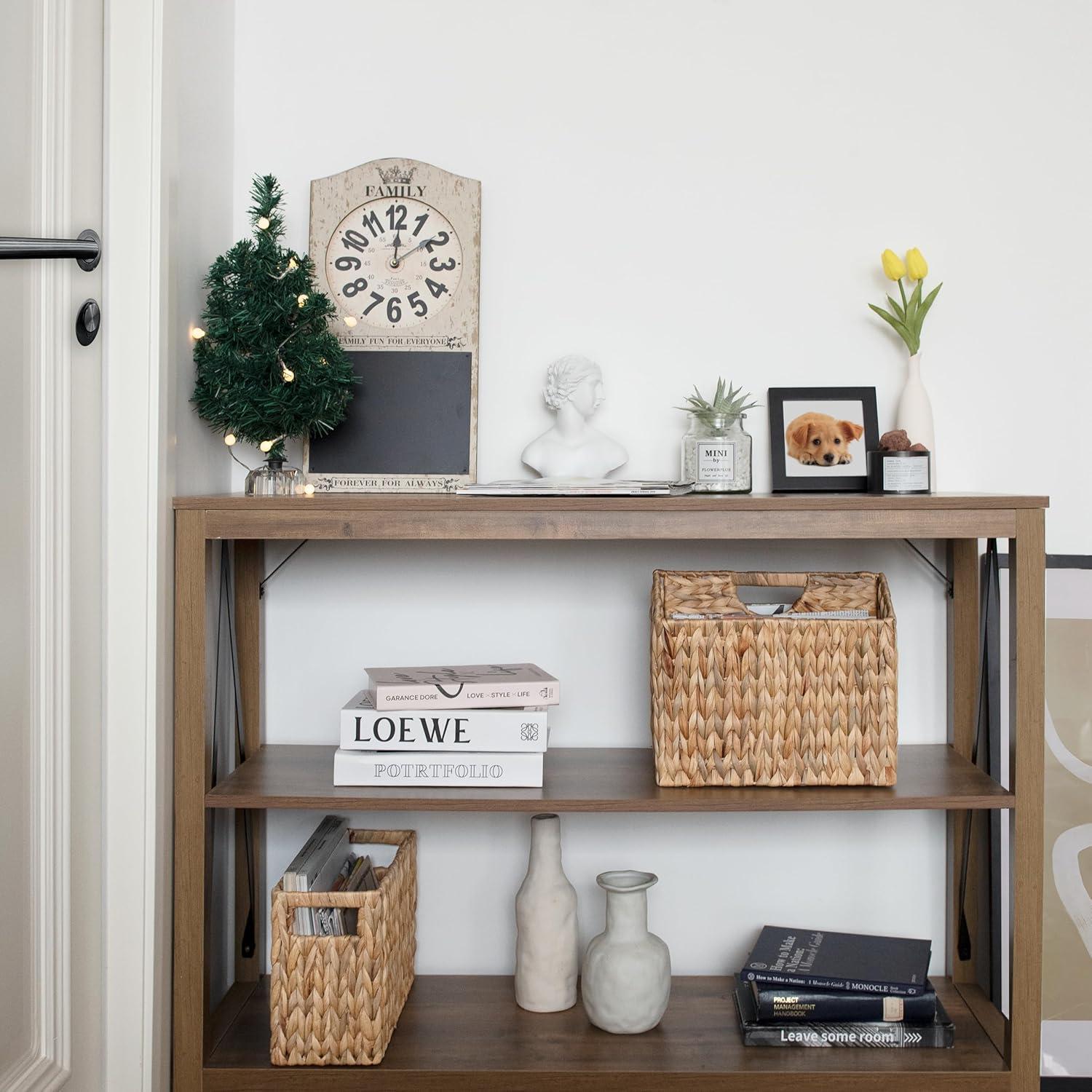 Soporte de Revistas StorageWorks de Juncos de Agua Natural 38x15x26cm