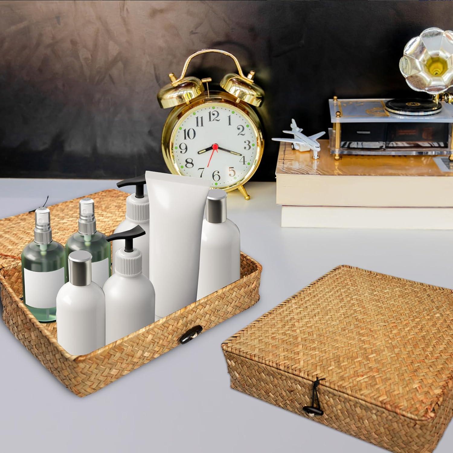 Juego de 5 Cestas de Almacenamiento SENONAPO con Tapa