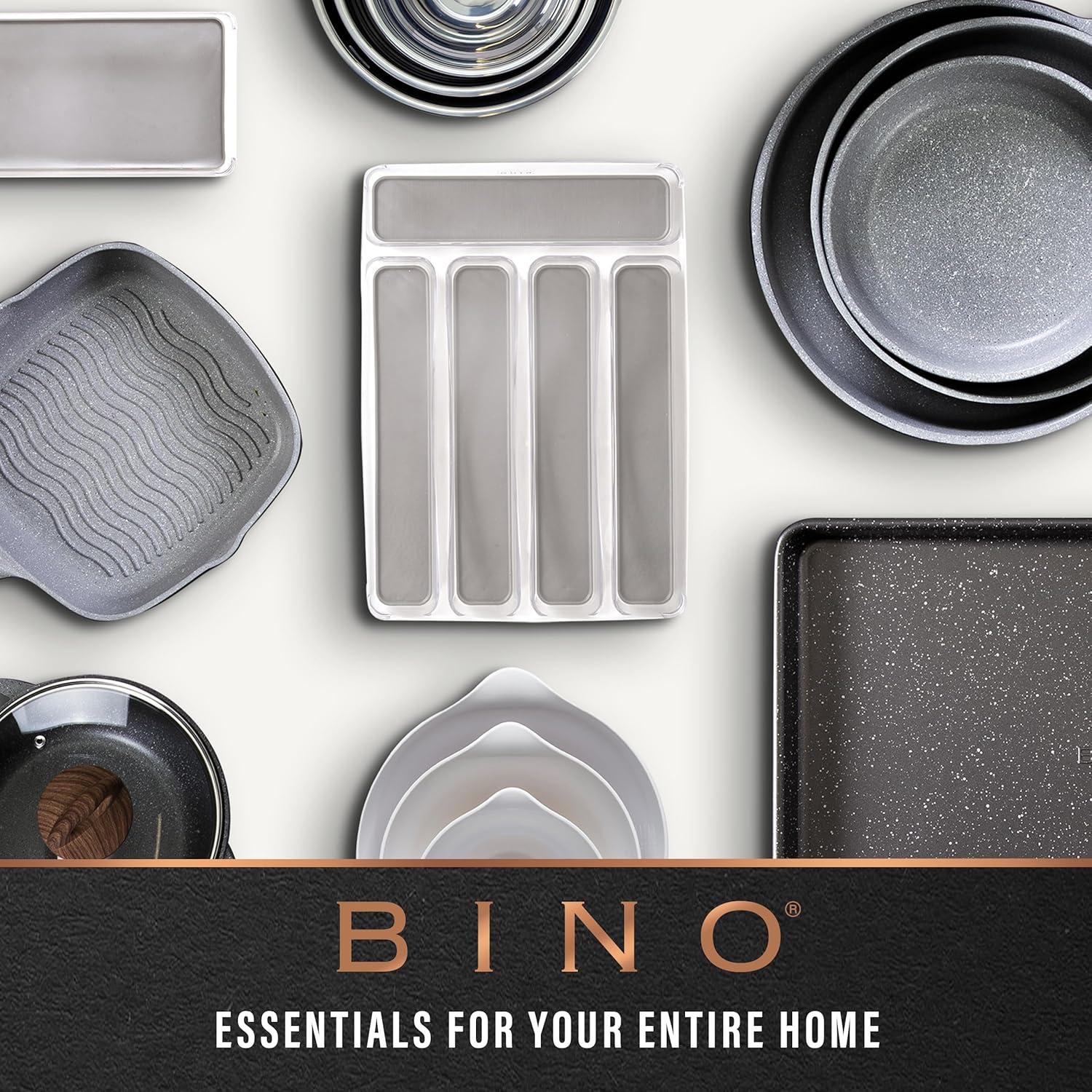 Canasta de Plástico Tejida BINO 4 Piezas Mediana Natural