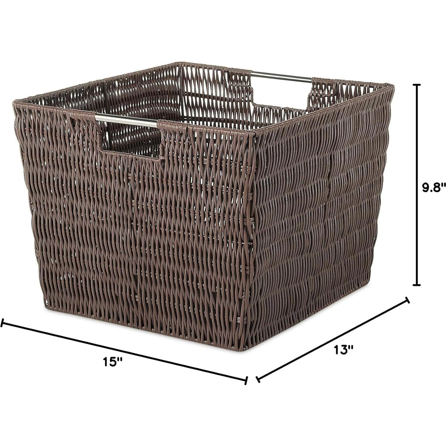 Cesta de Almacenamiento Rattique Whitmor 33x38x24.9 cm Marrón