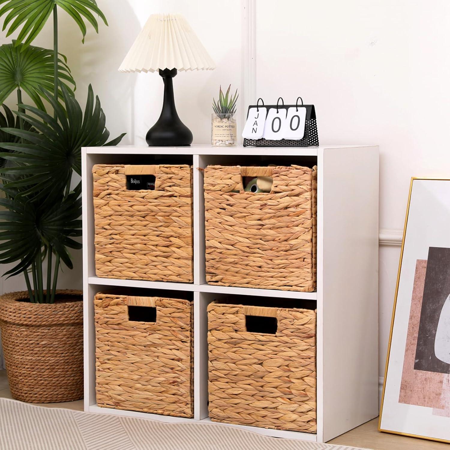 Cesta de Almacenamiento Plegable CXQCMUYE 30.48 cm Mimbre