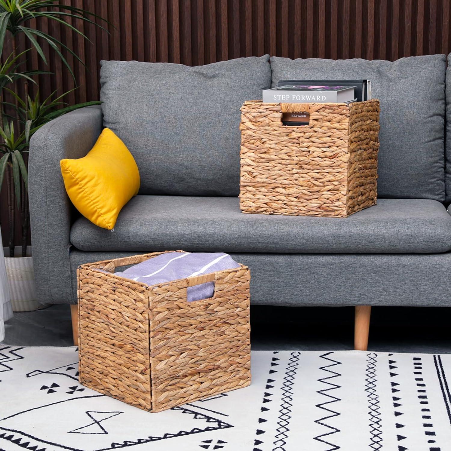 Cesta de Almacenamiento Plegable CXQCMUYE 30.48 cm Mimbre