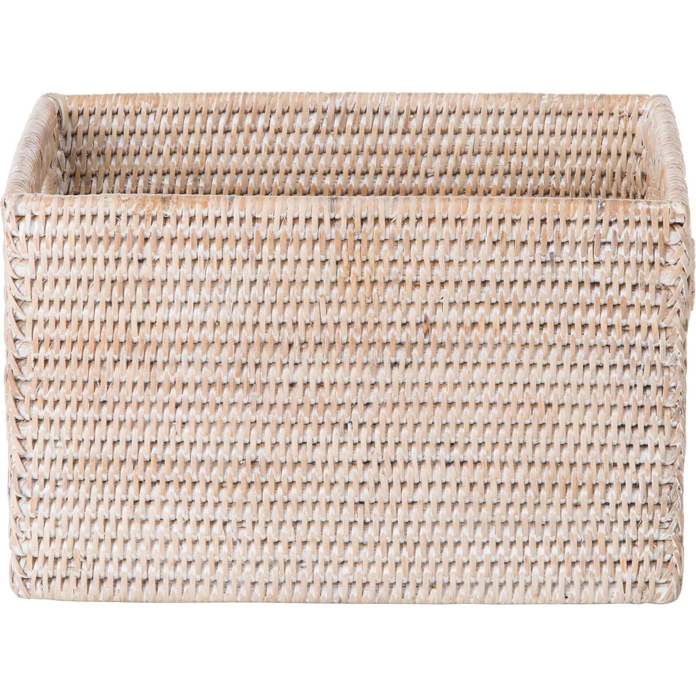 Cesta de Almacenamiento KOUBOO La Jolla de Ratan Blanco 25.4cm