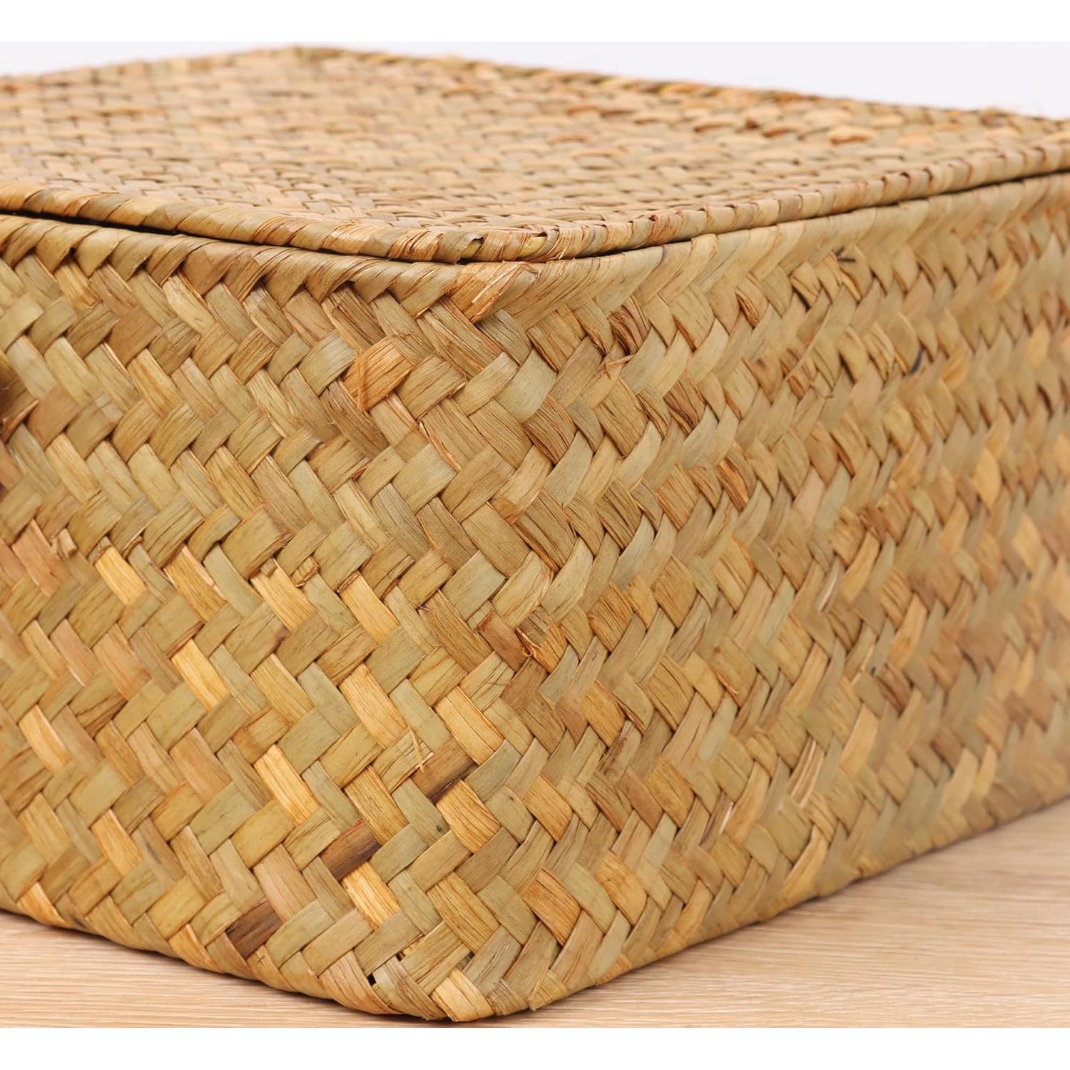 Cestas de Almacenamiento Moosky de Mimbre Natural - Juego de 4