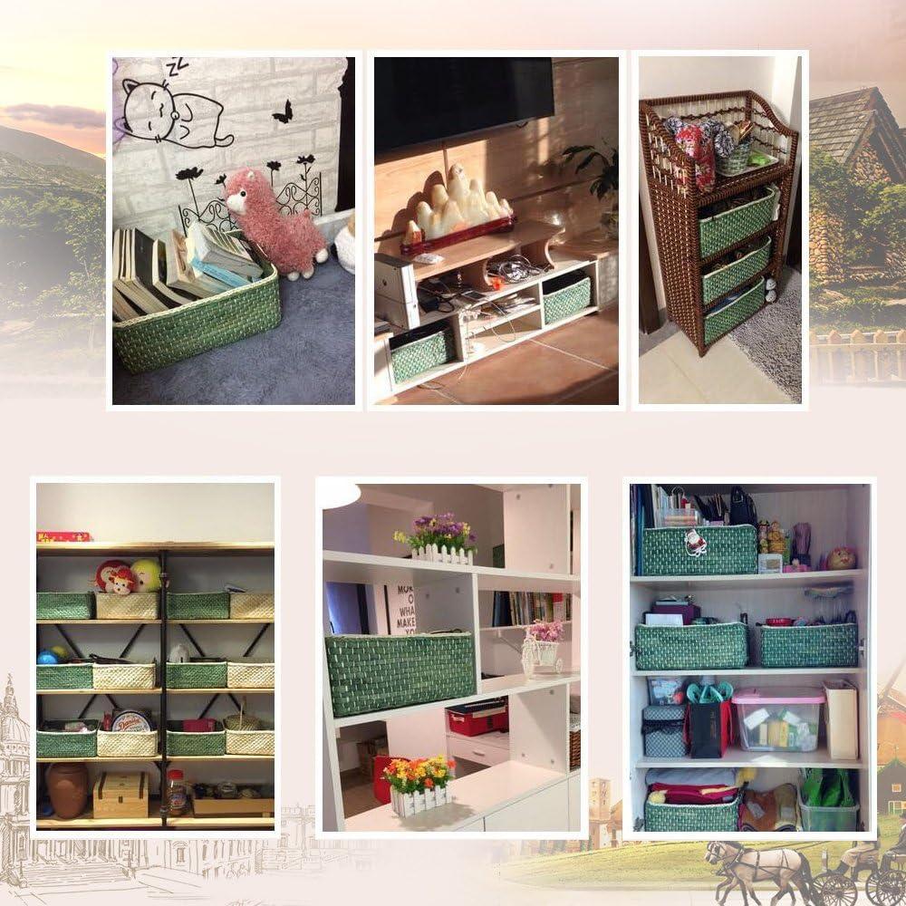 Conjunto de 3 Cestas de Almacenamiento KINGWILLOW Verde