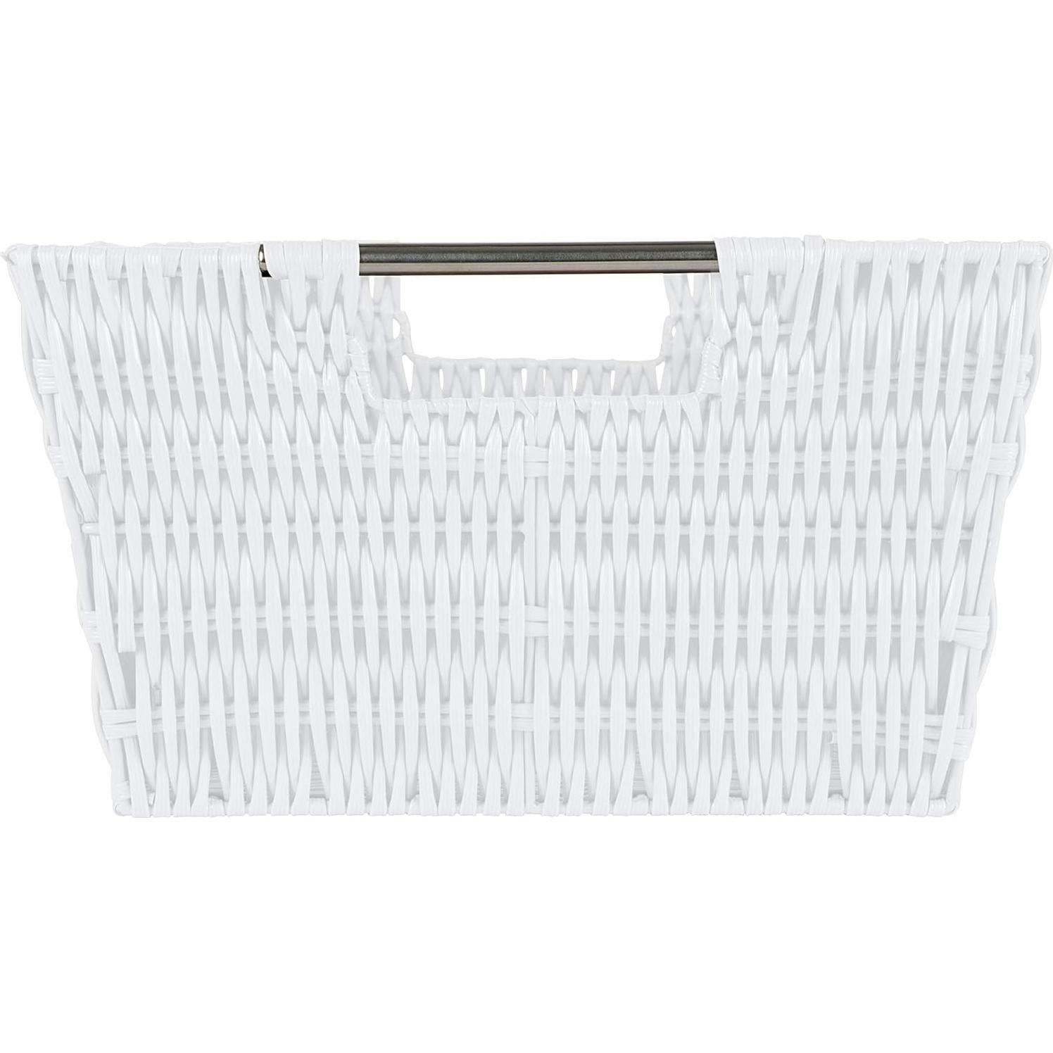 Conjunto de 3 Cestas de Ratan Simplify | Almacenamiento Blanco