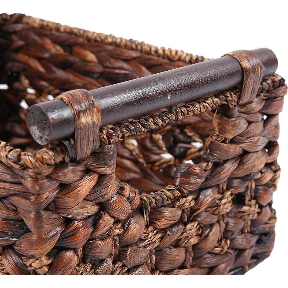 Cesta de Almacenamiento HODAKJUE Rectangular Grande Tejida a Mano