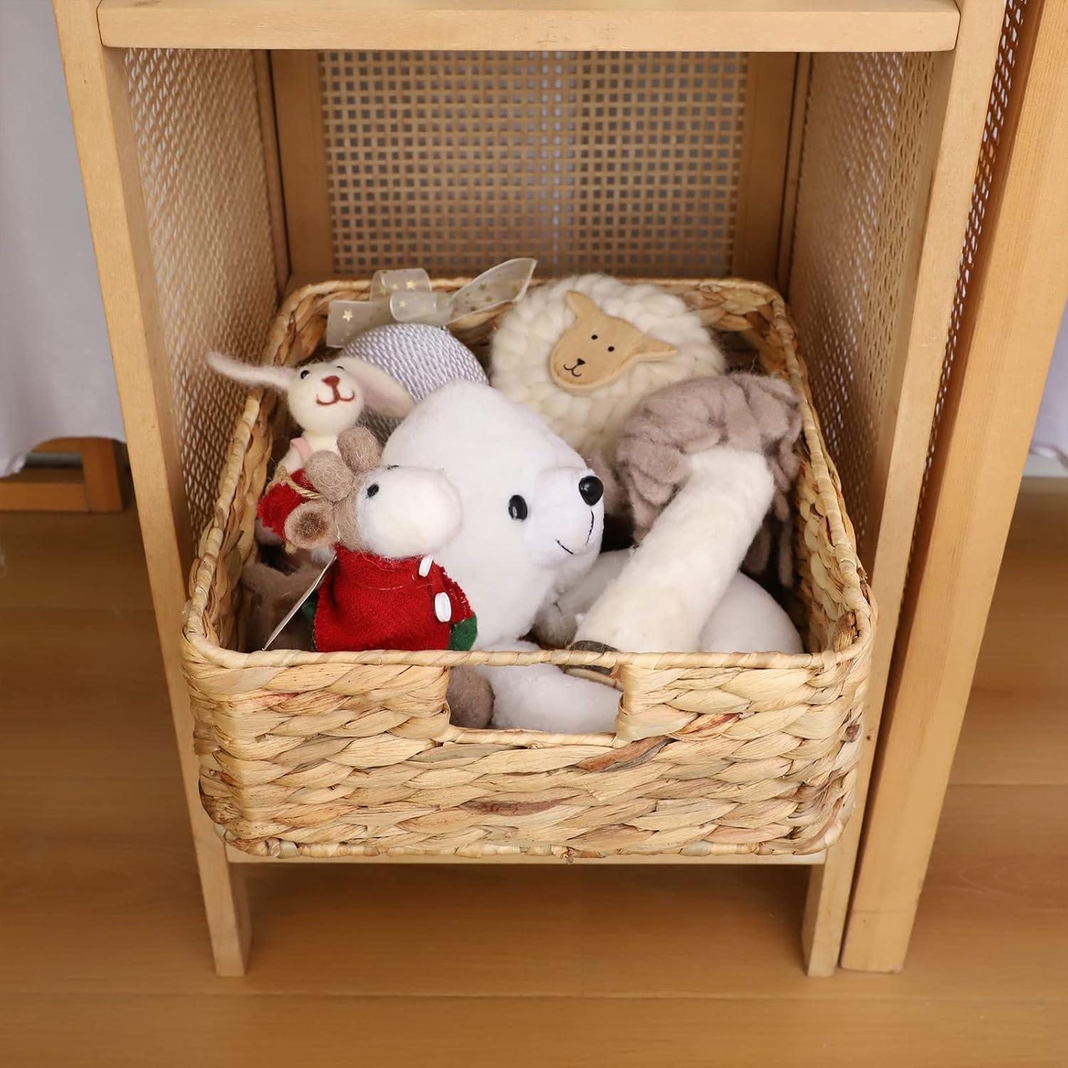 Cesta de Almacenamiento YAHUAN de Jacinto de Agua 39x30x12 cm