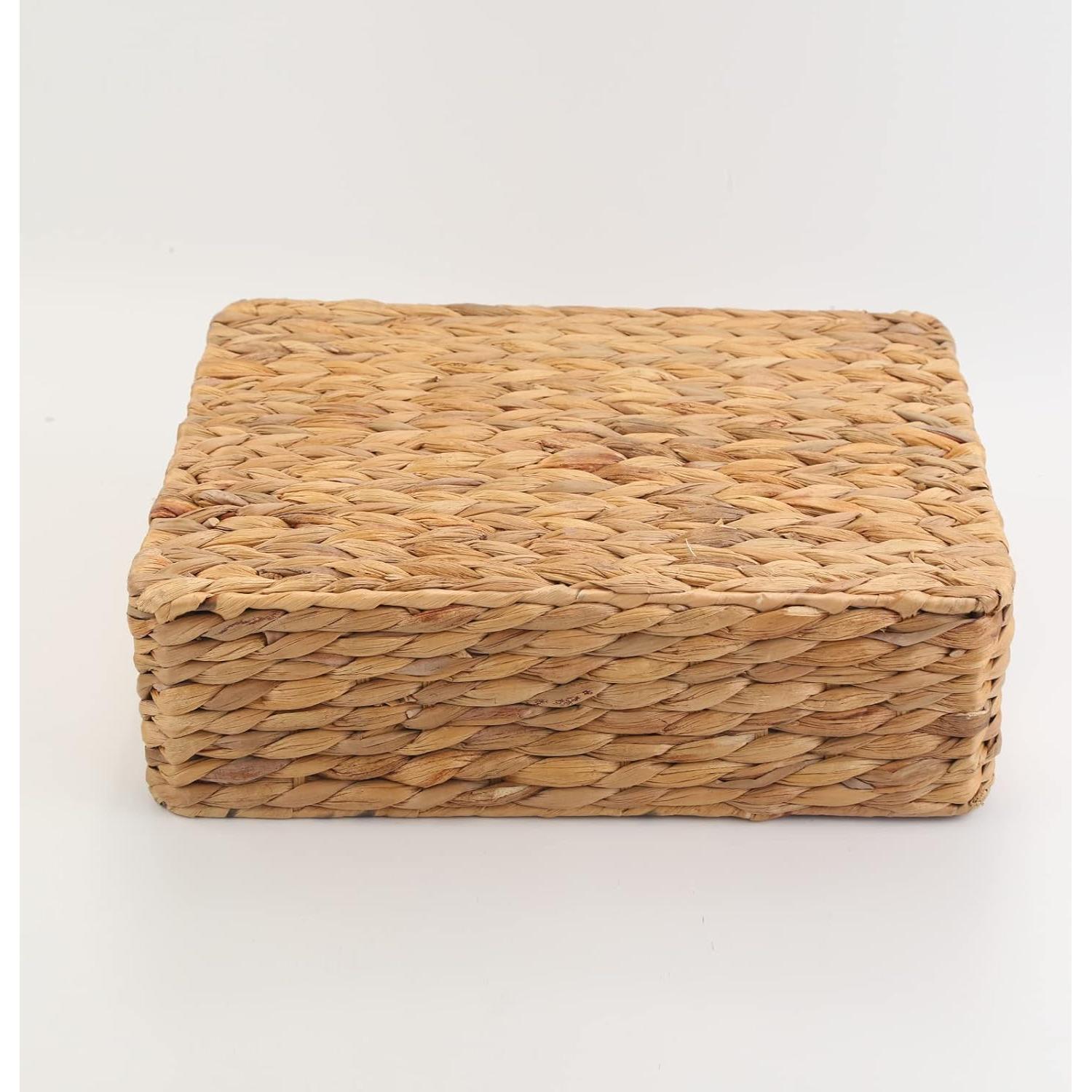 Cesta de Almacenamiento YAHUAN de Jacinto de Agua 39x30x12 cm