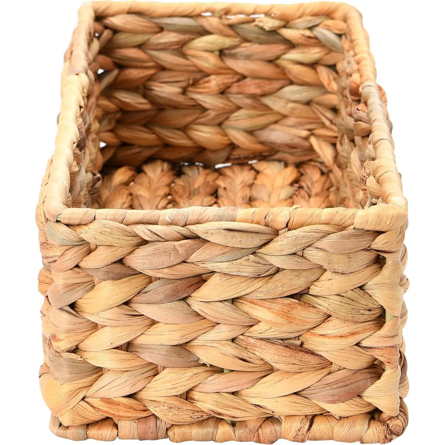 Cesta de Almacenamiento Rectangular Natural Household Essentials