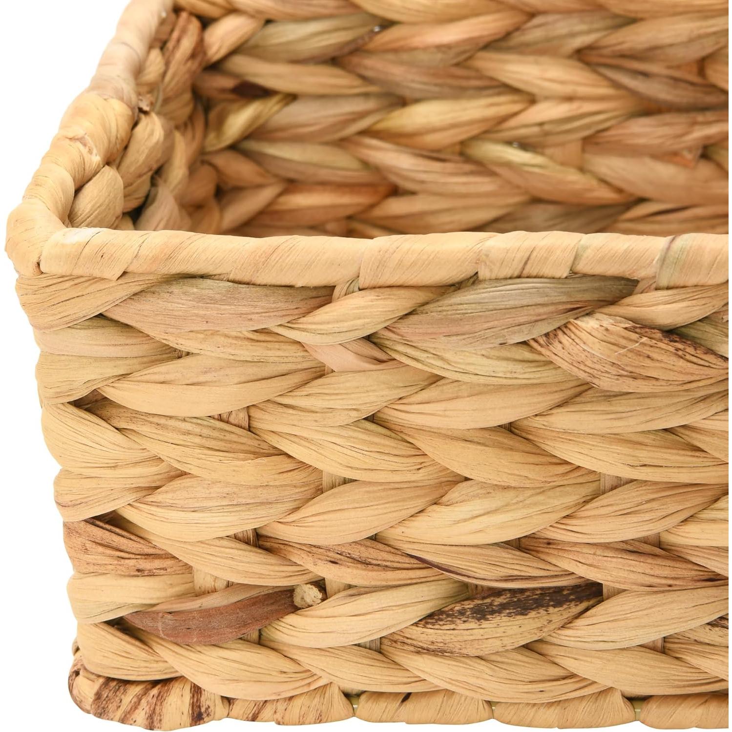 Cesta de Almacenamiento Rectangular Natural Household Essentials