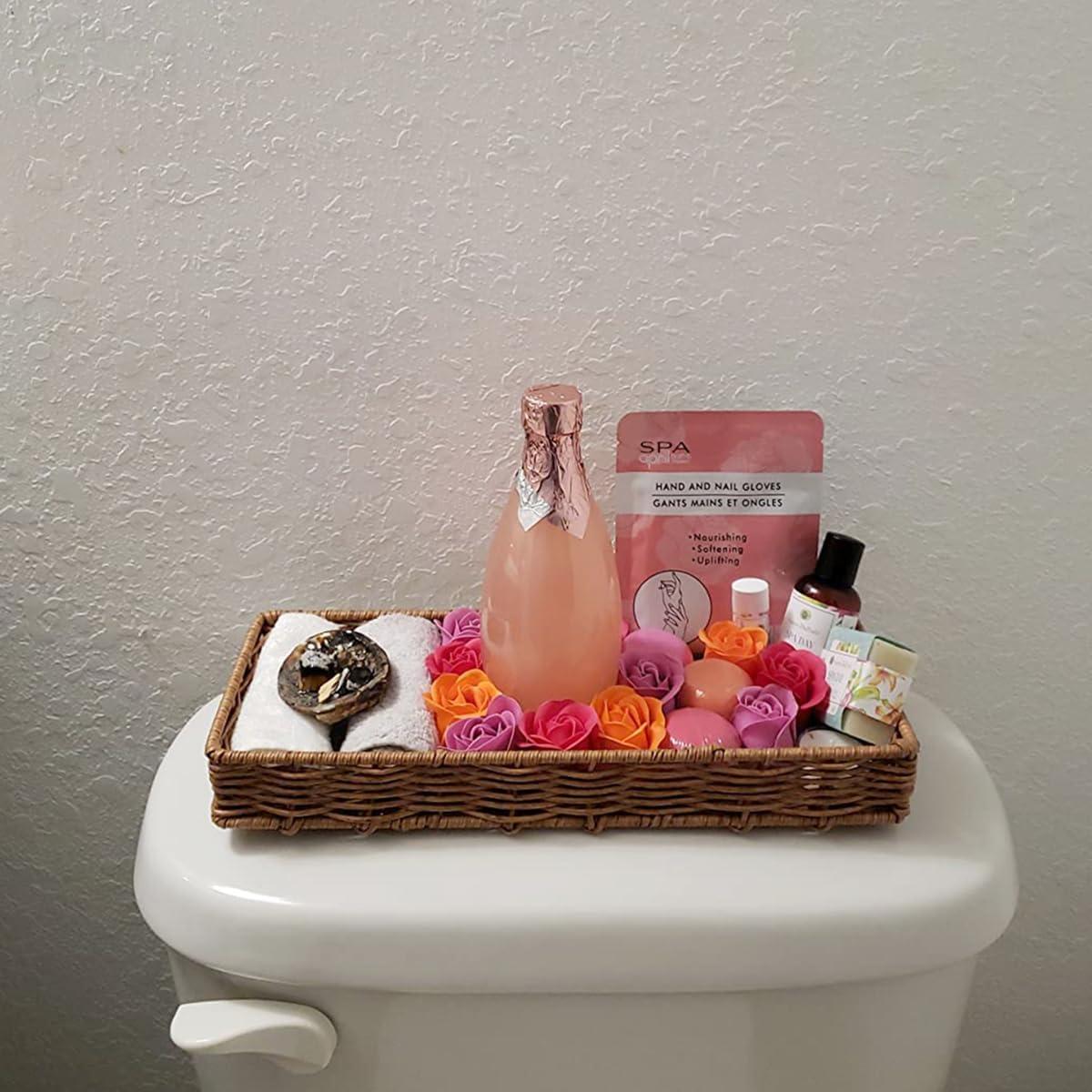 Bandeja de baño MODOGA de ratán imitado 35.1x13.5 cm