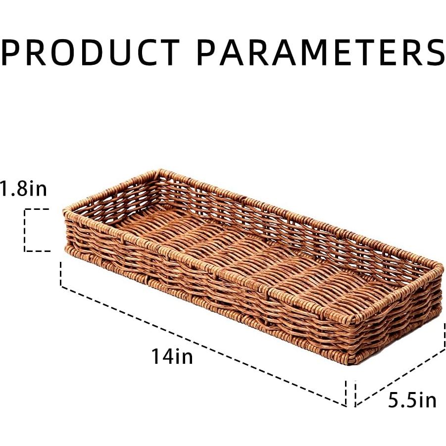 Bandeja de baño MODOGA de ratán imitado 35.1x13.5 cm