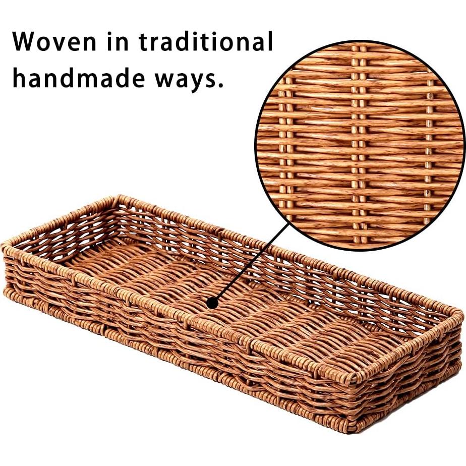 Bandeja de baño MODOGA de ratán imitado 35.1x13.5 cm