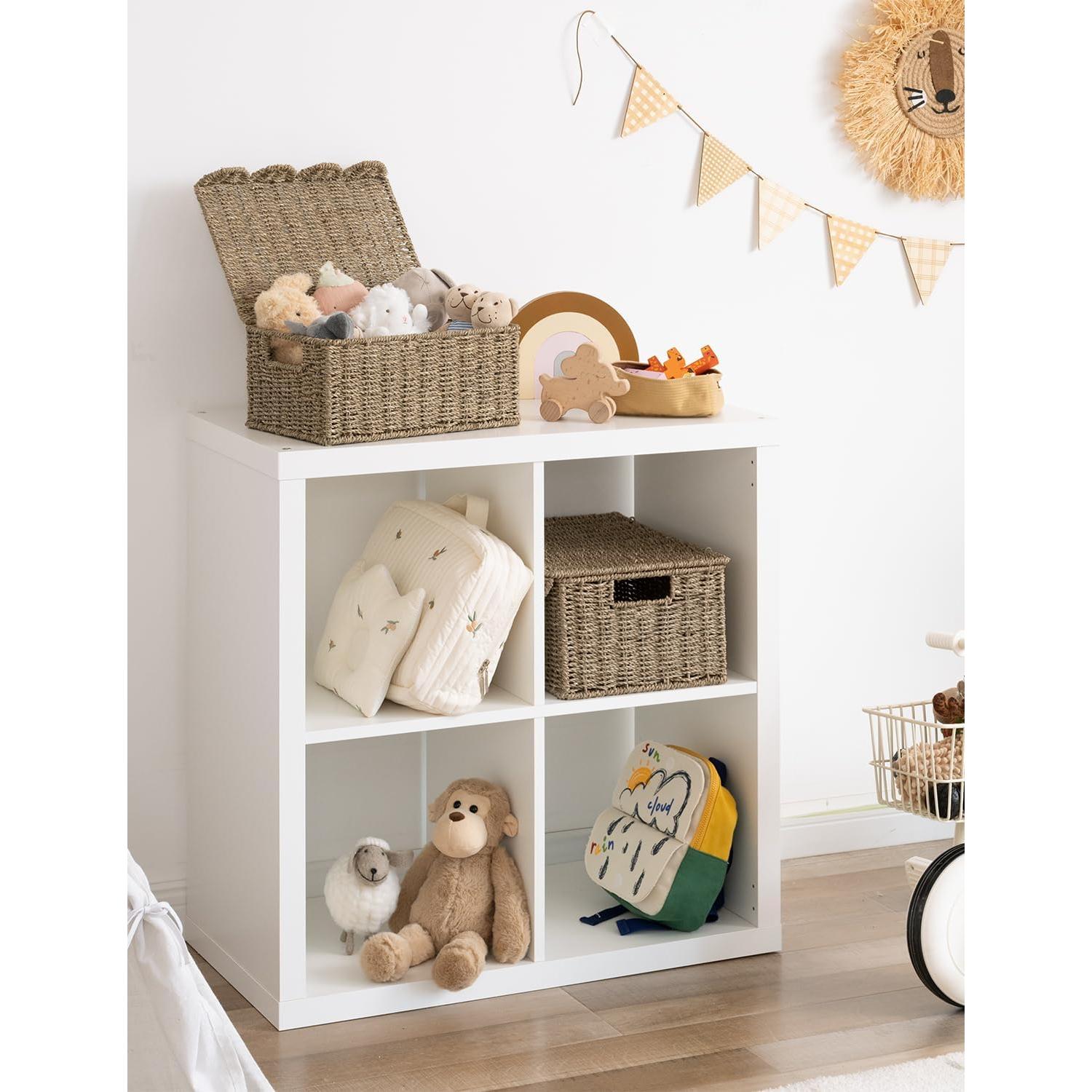 Cesta de Mimbre StorageWorks con Tapa Ondulada 38.1x28.6x17.8cm