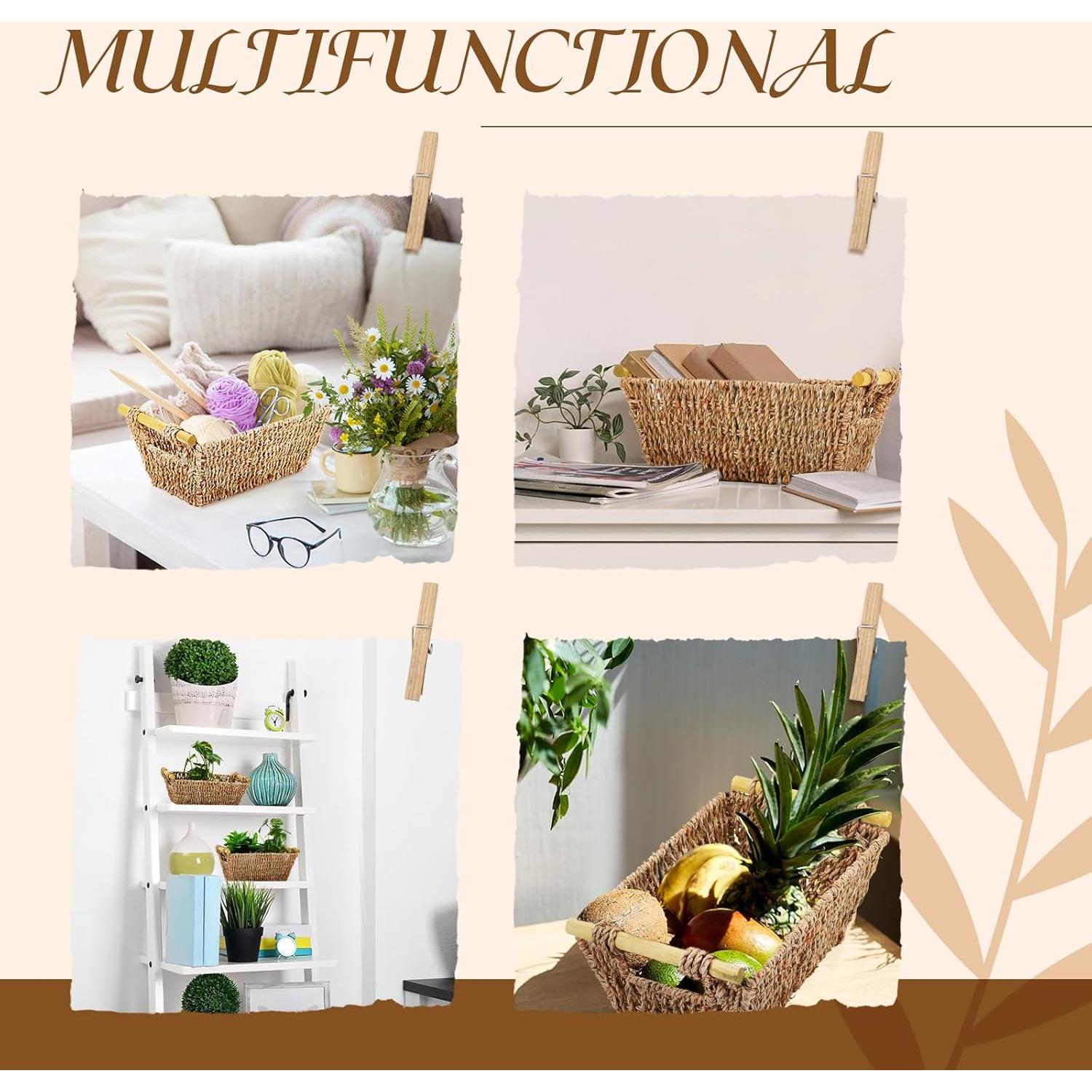 Cestas de Mimbre Marsui 12 Pcs 24.89x16x10.92 cm