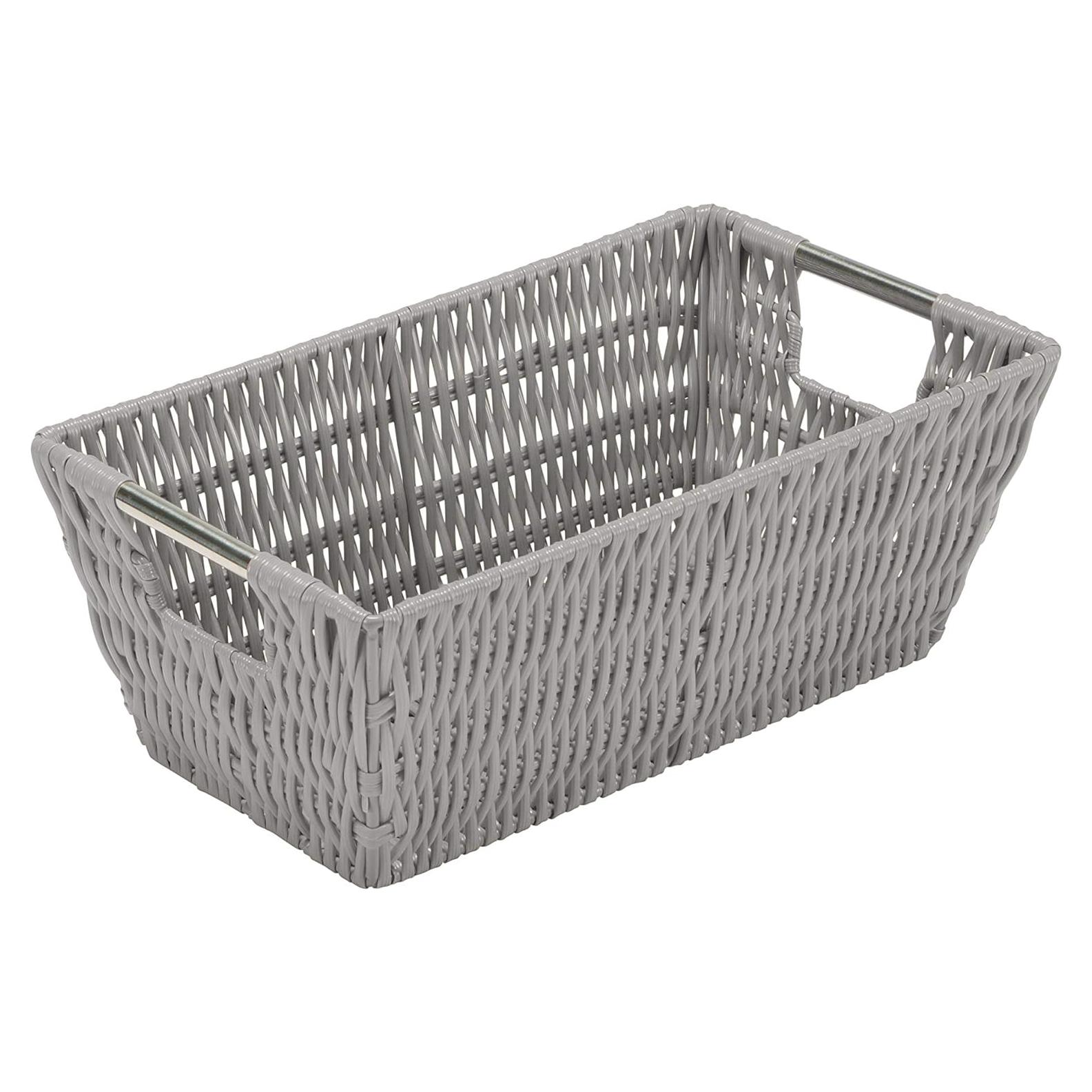 Canasta de Almacenamiento Tejida Simplificar 29.2x16.5x11.4cm Gris